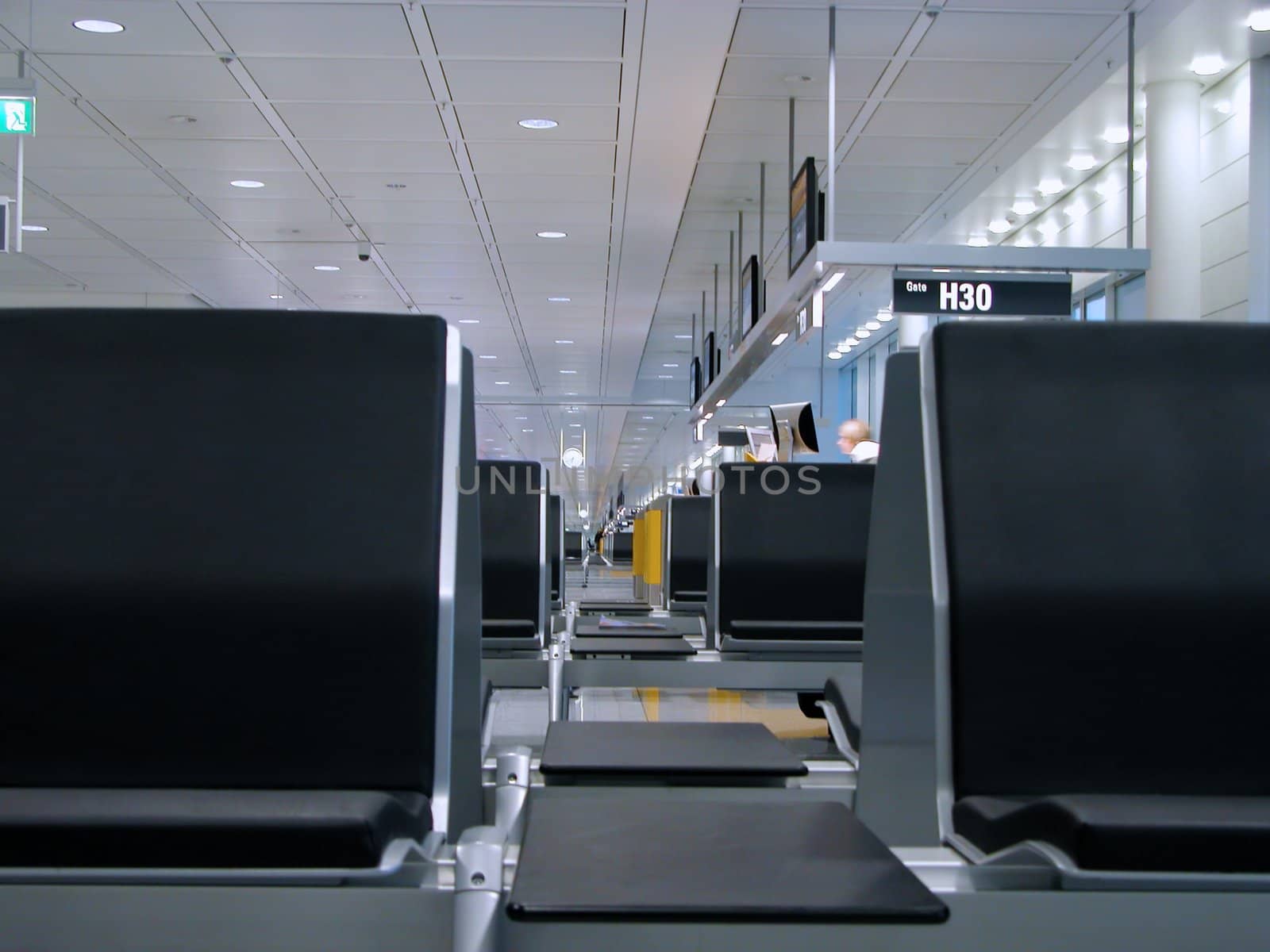 Seats at the airport gates          