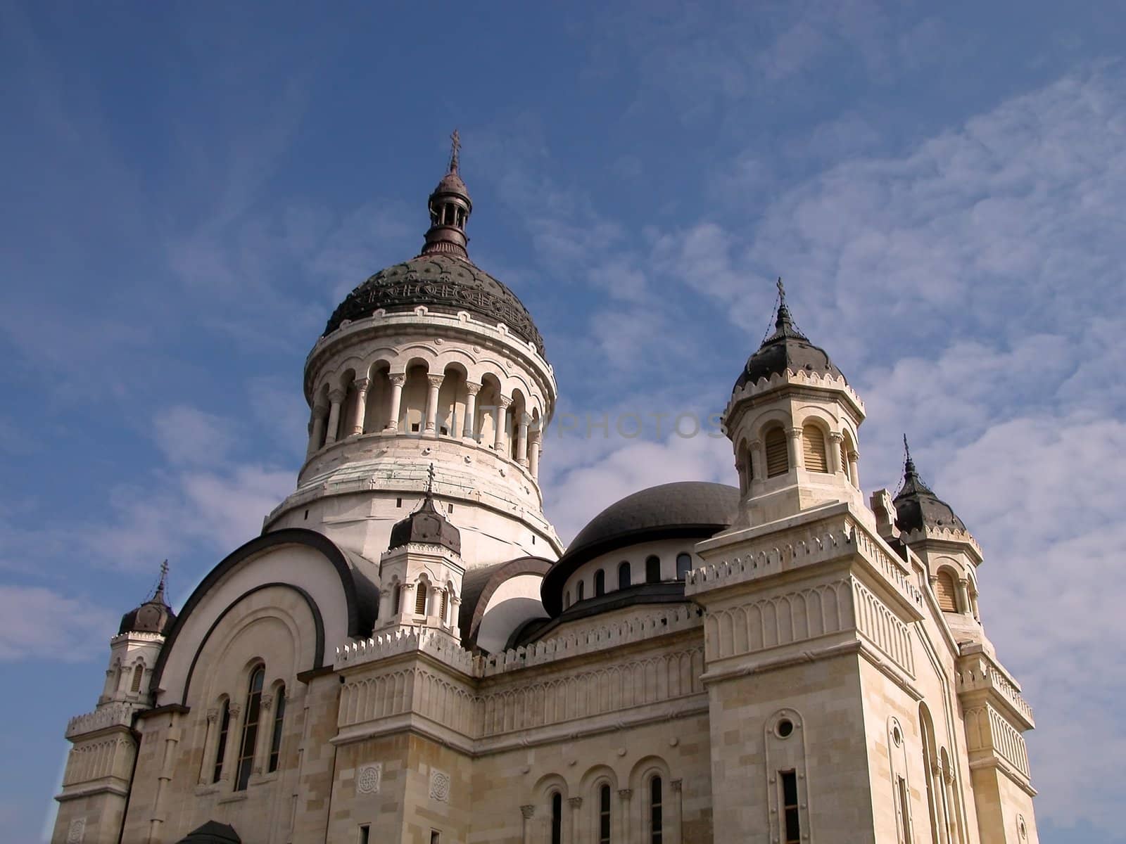 Orthodox cathedral towers from Cluj Napoca,Romania          