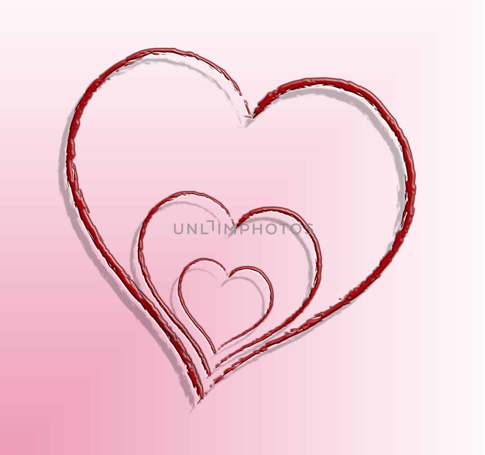 computer illustration of heart background