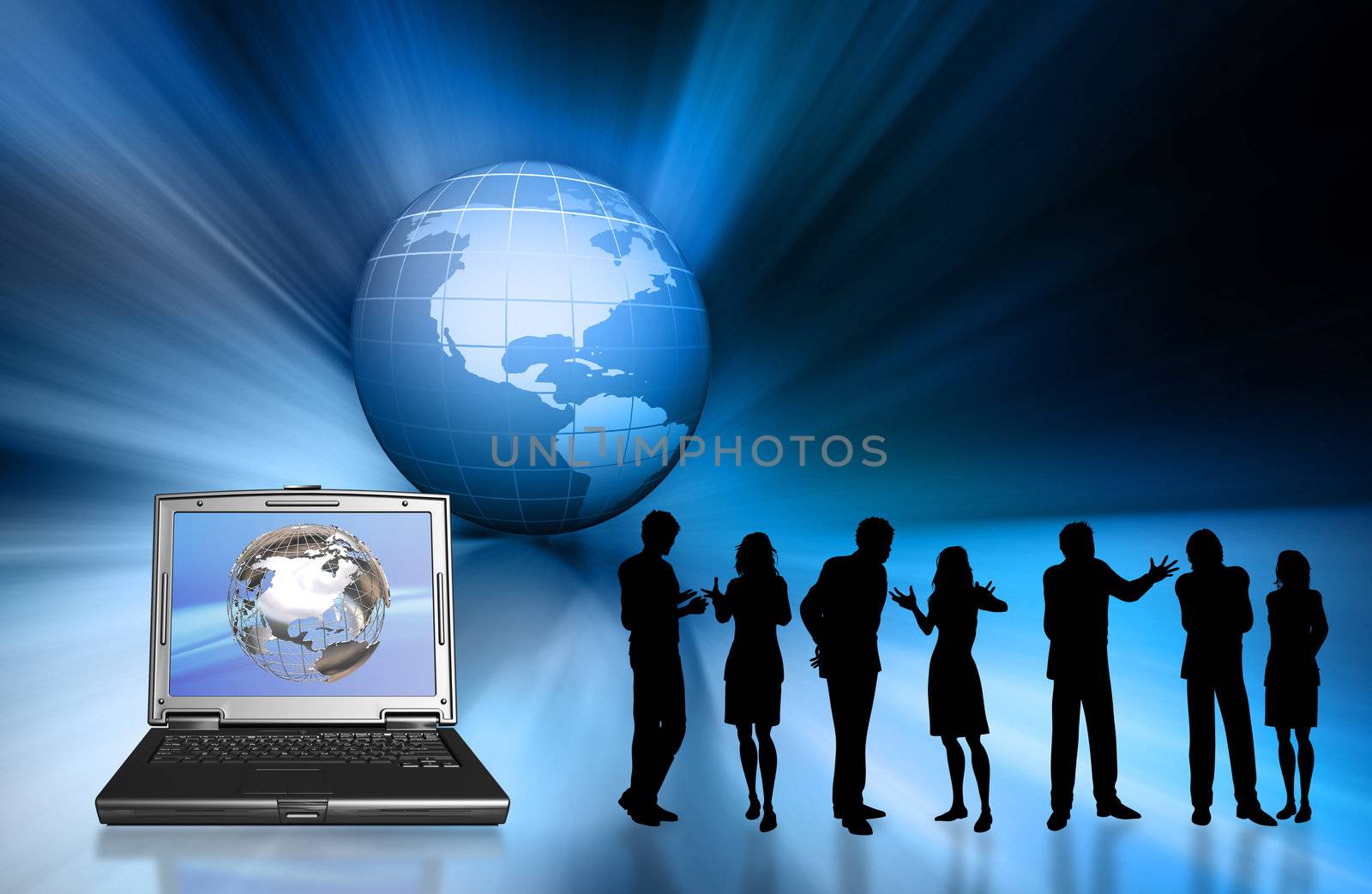 Conceptual image depicting global business
