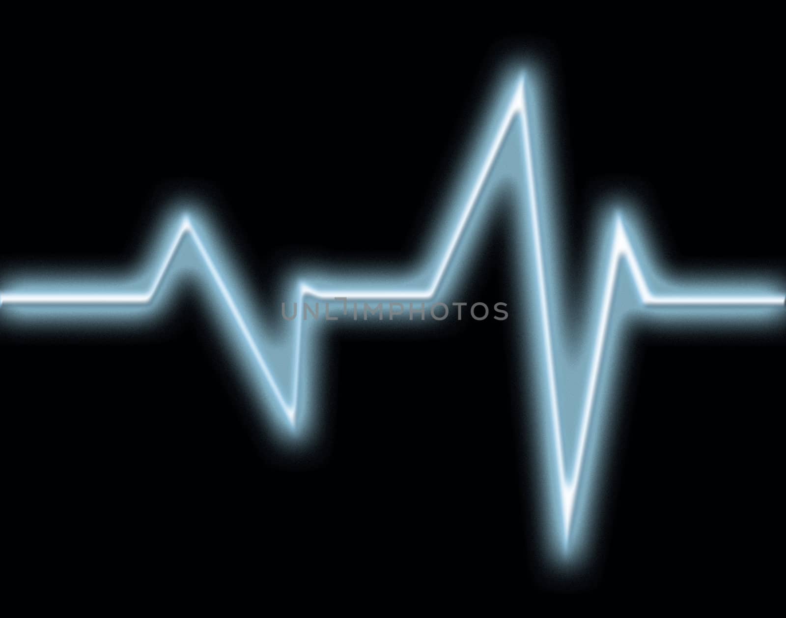 computer illustration of heart beat monitor