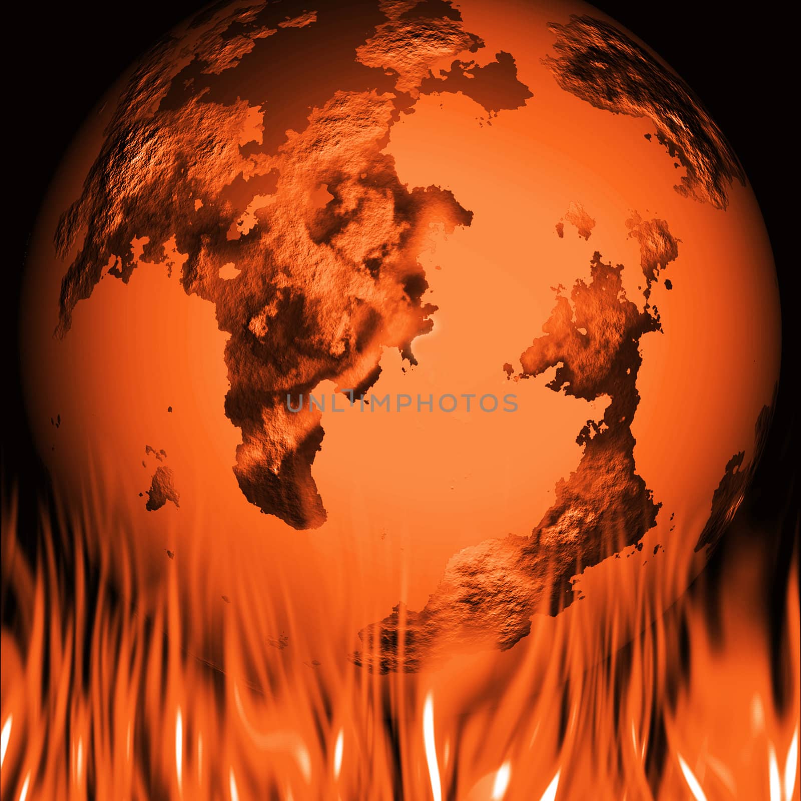 Conceptual image depicting global warming