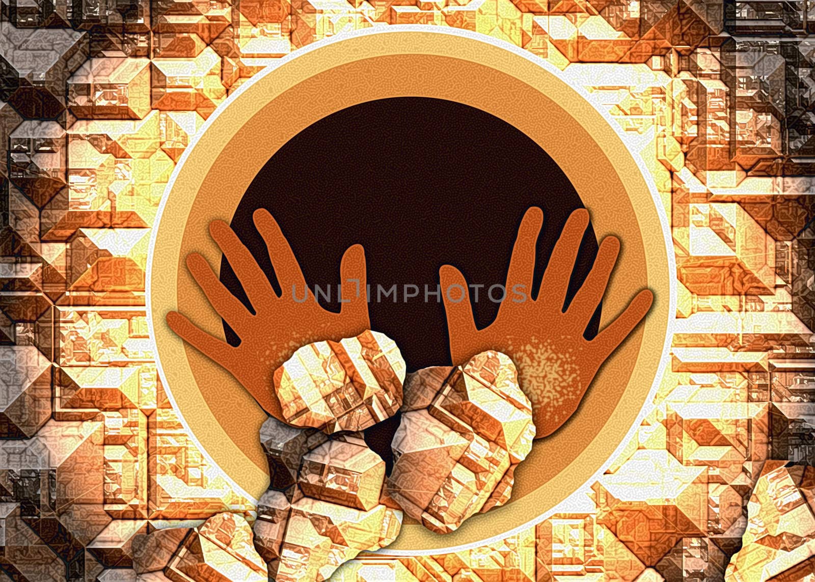 abstract symbolic image of the gold mines