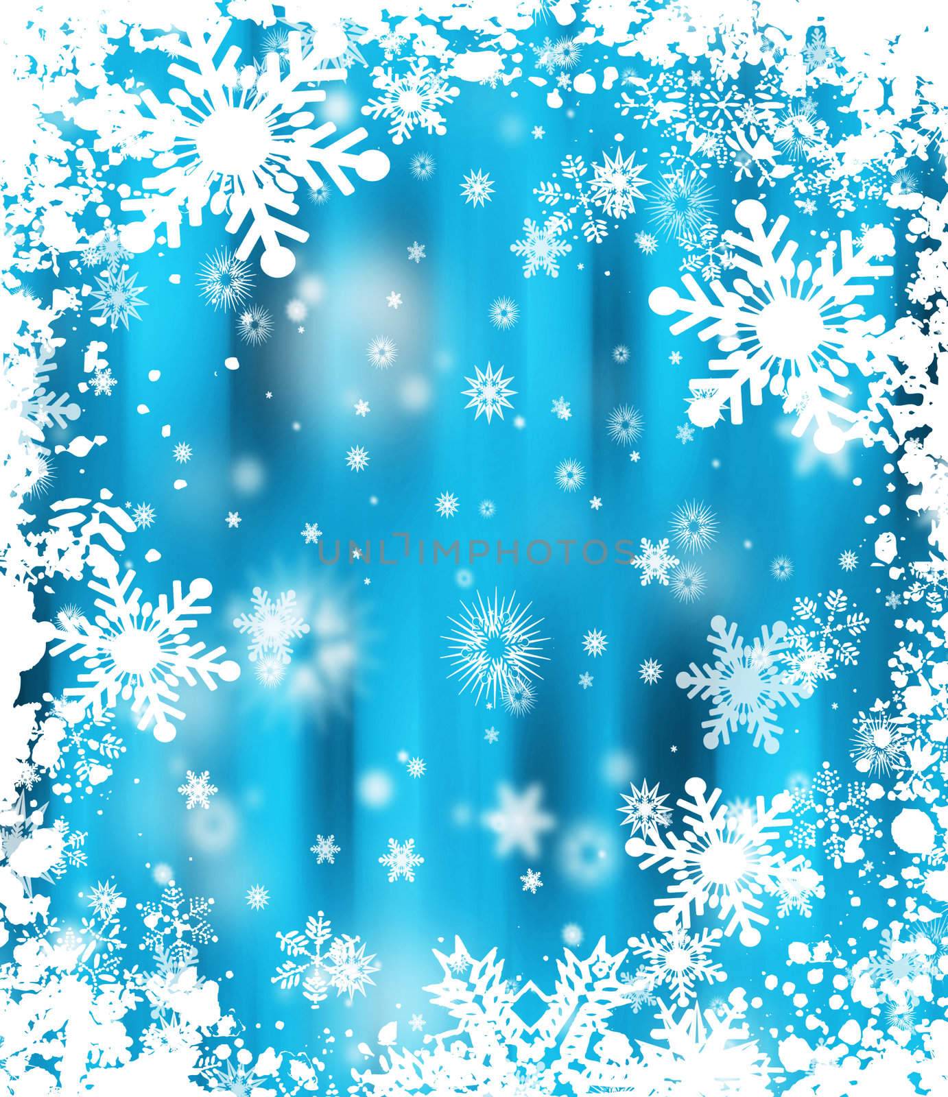 Grunge snowflake background