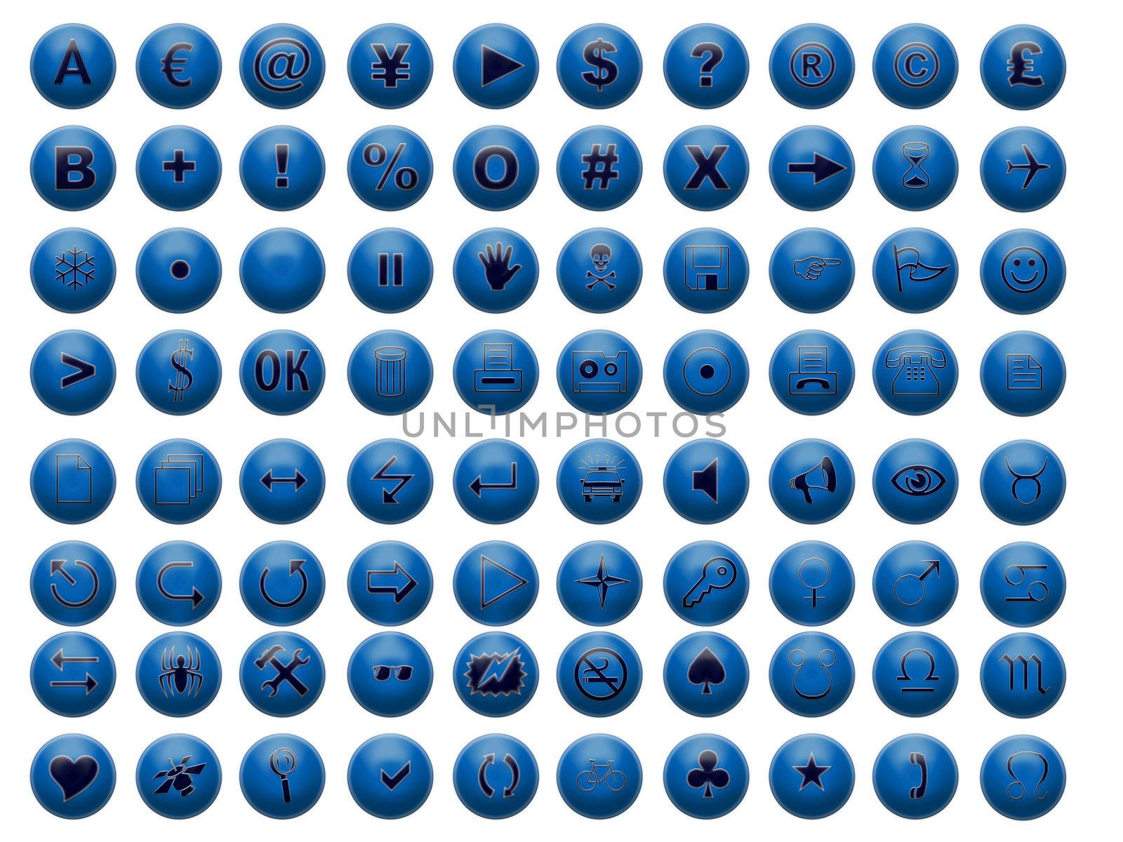  Buttons blue by karelindi