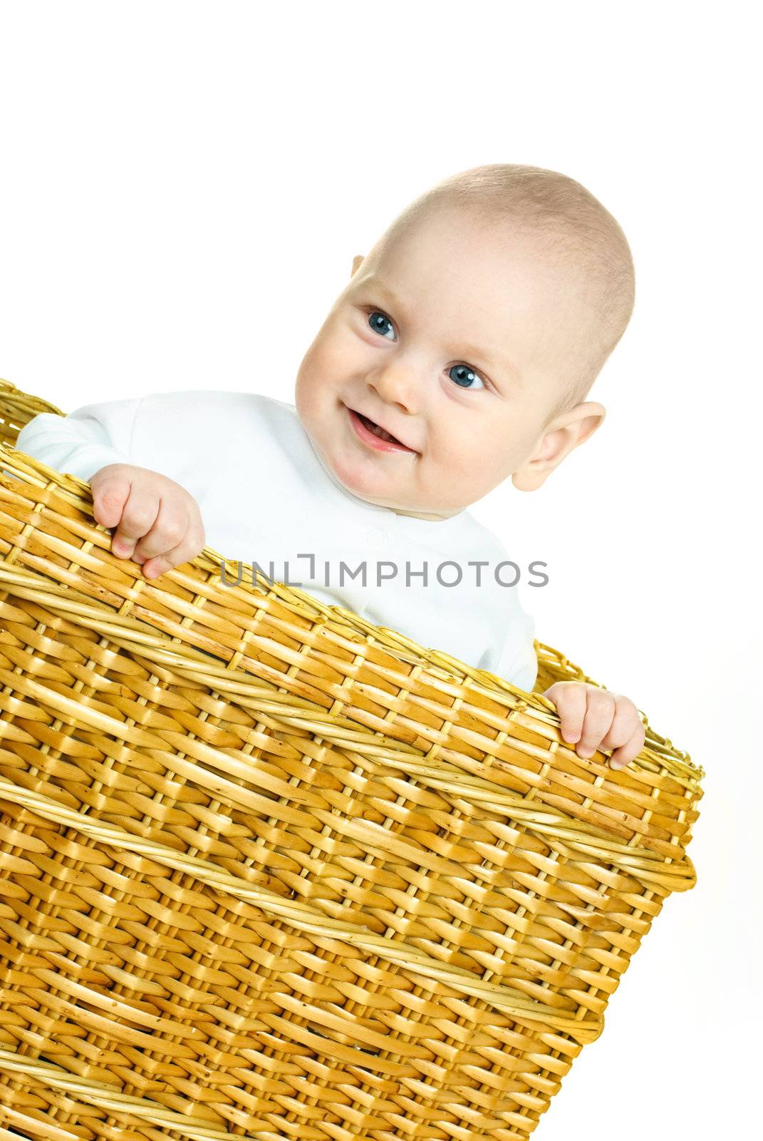 happy baby in the basket by lanak