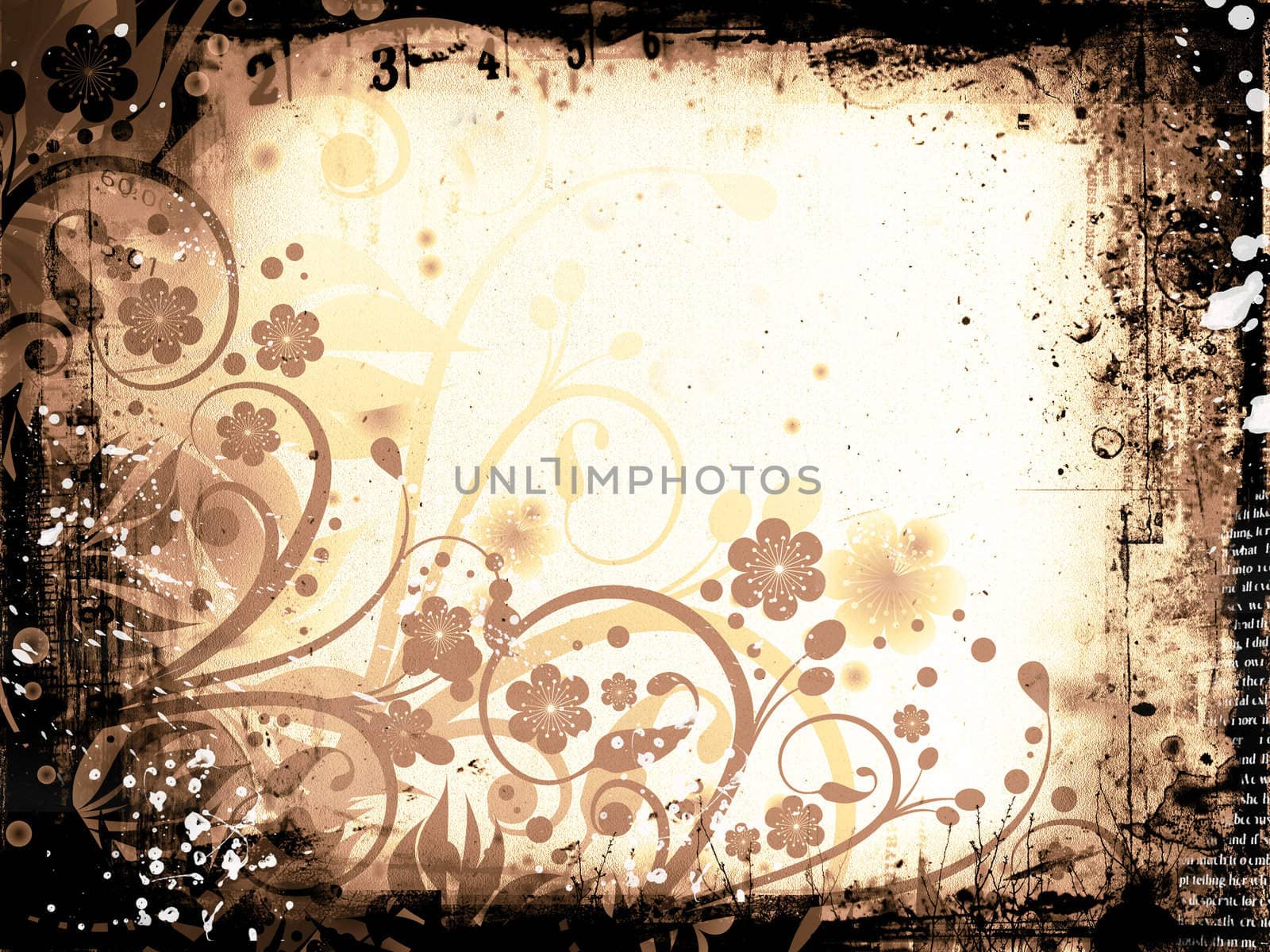 grunge floral background