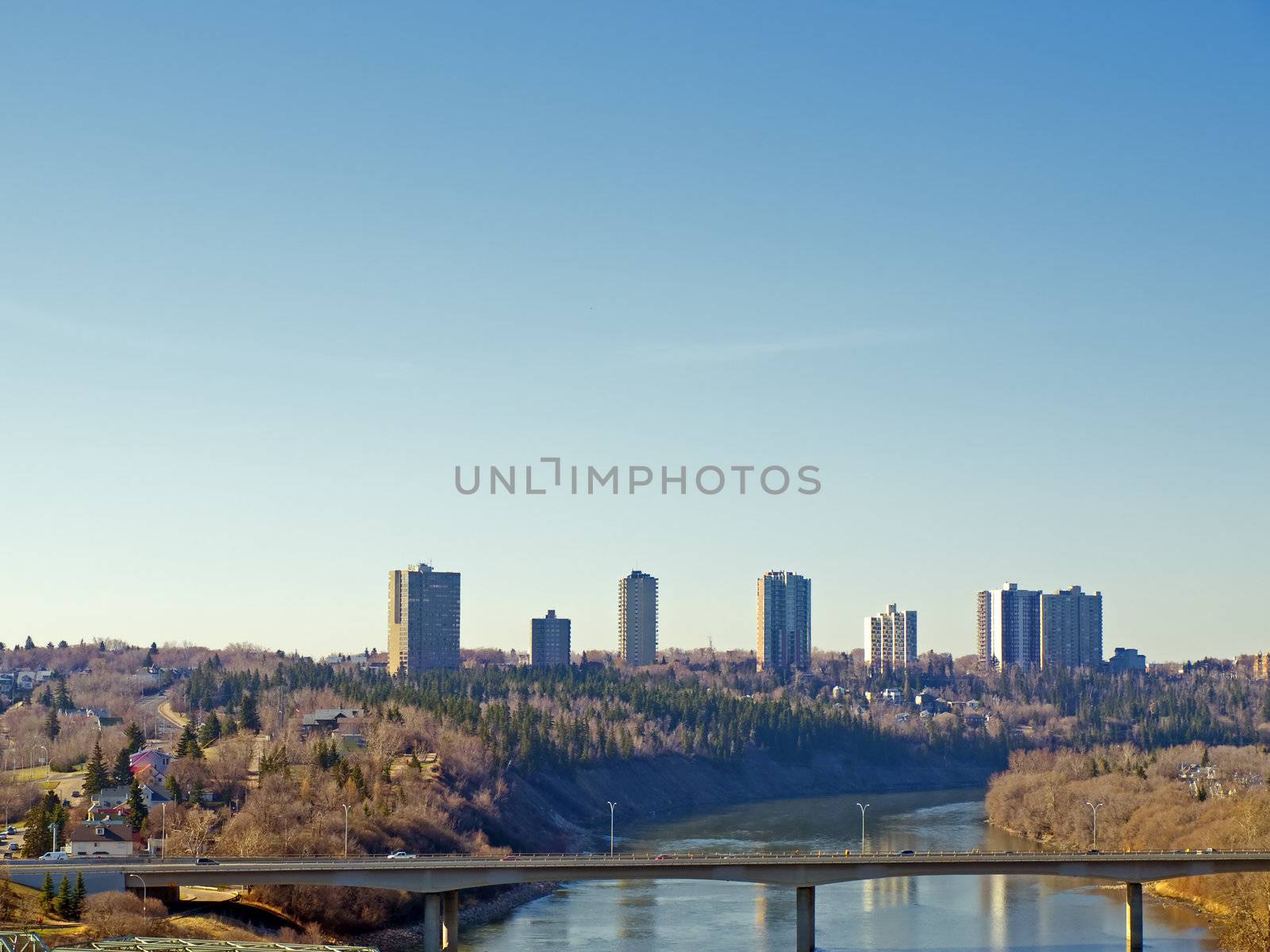 Edmonton cityscape in the early spring of 2009.