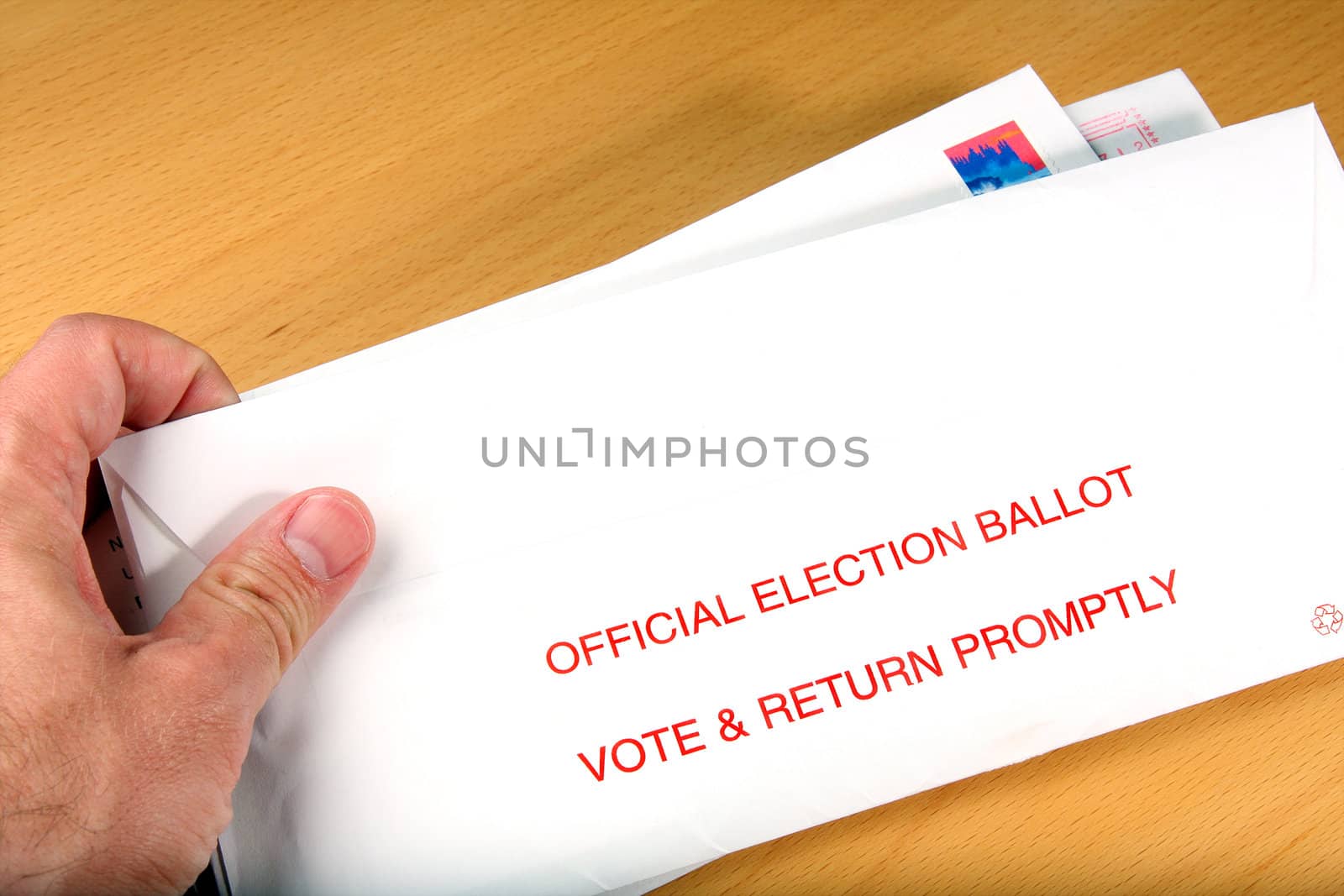 Voter receiving ballot in mail by svanblar