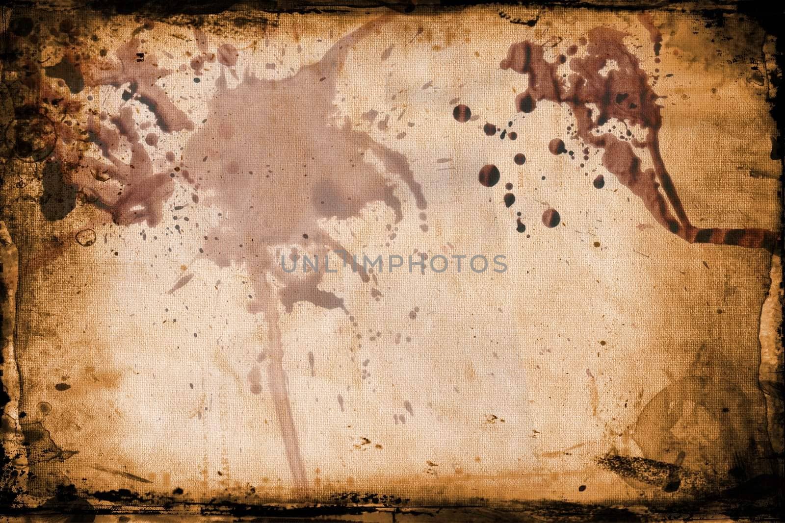 Grunge background with splats and drips
