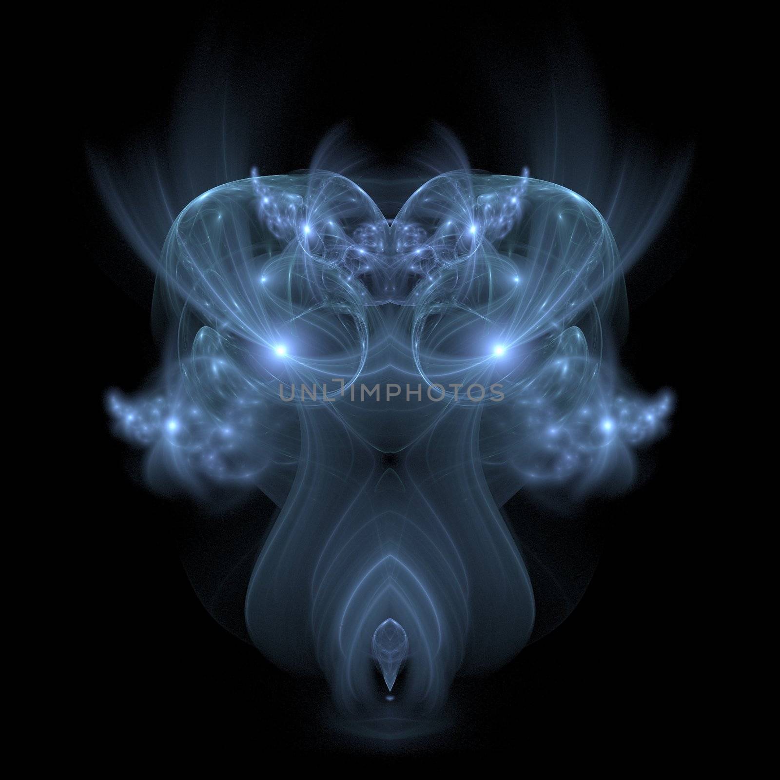 High resolution flame fractal resembling a female alien or whatever else you want to see into it ;-)
