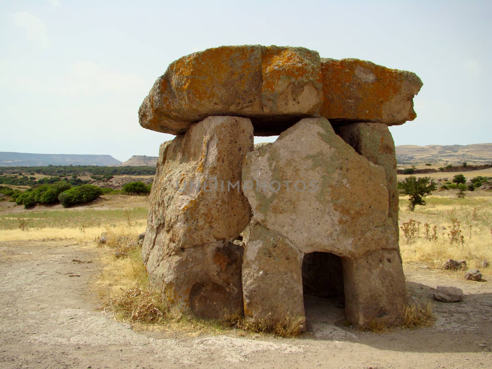 dolmen sa Coveccada Mores in Sardinia, Italy