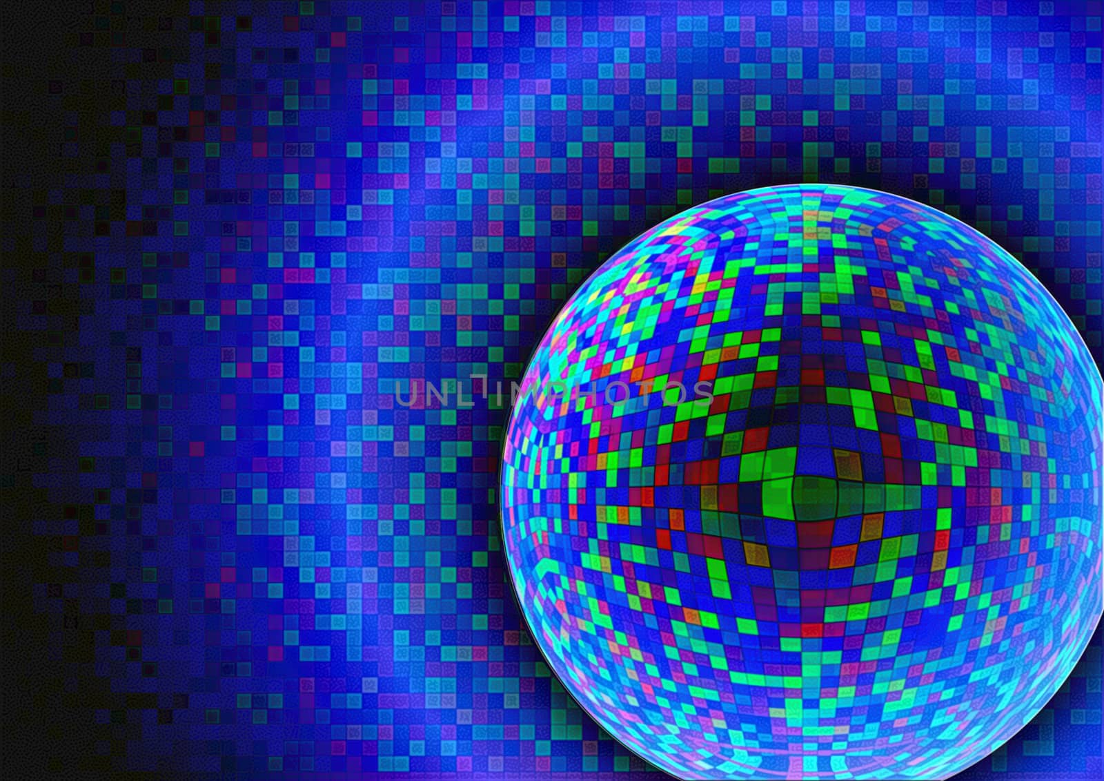 abstract image of the decorative globe with illumination