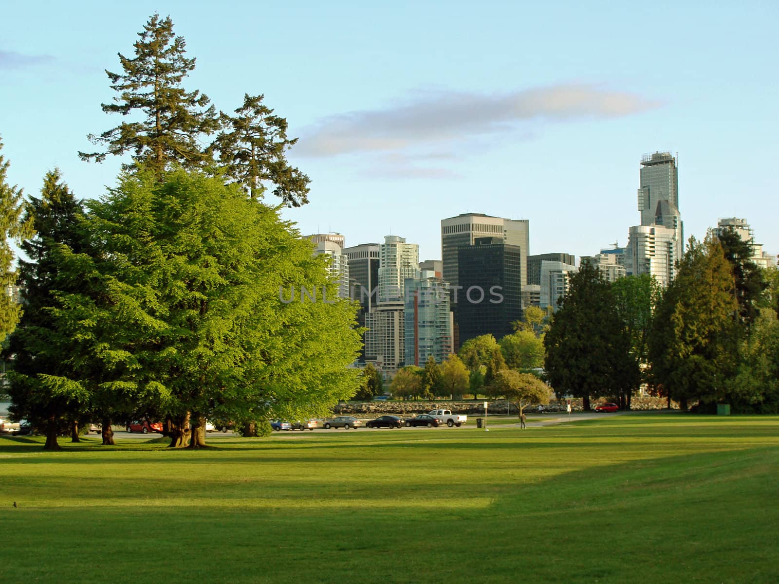 Downtown view from Stanley Park, Vancouver, Canada