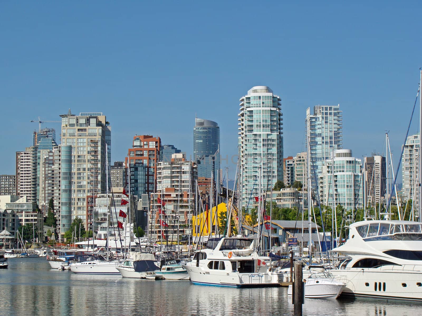 Boats in False Creek, Vancouver, Canada by Canadian