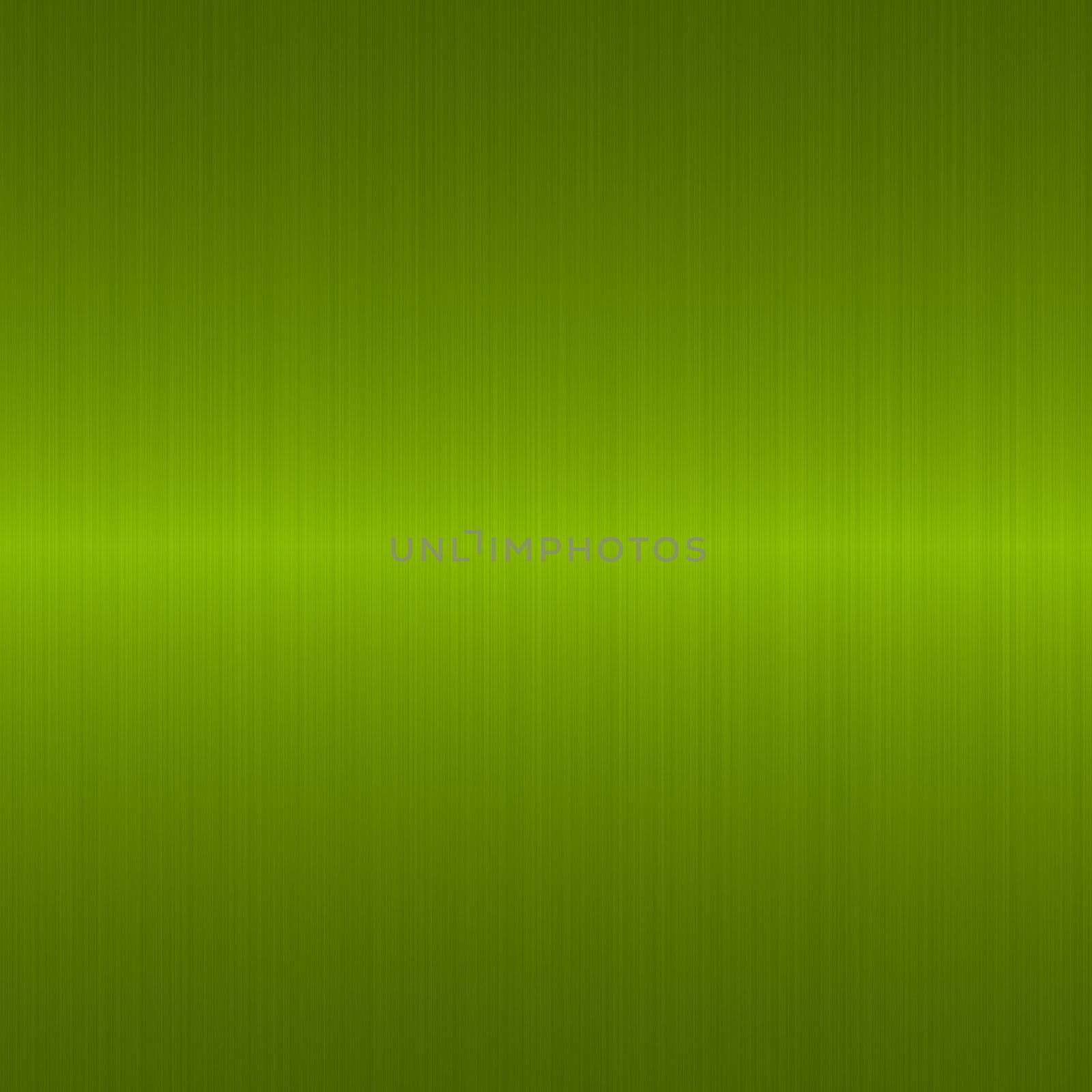 brushed green metallic background with central highlight