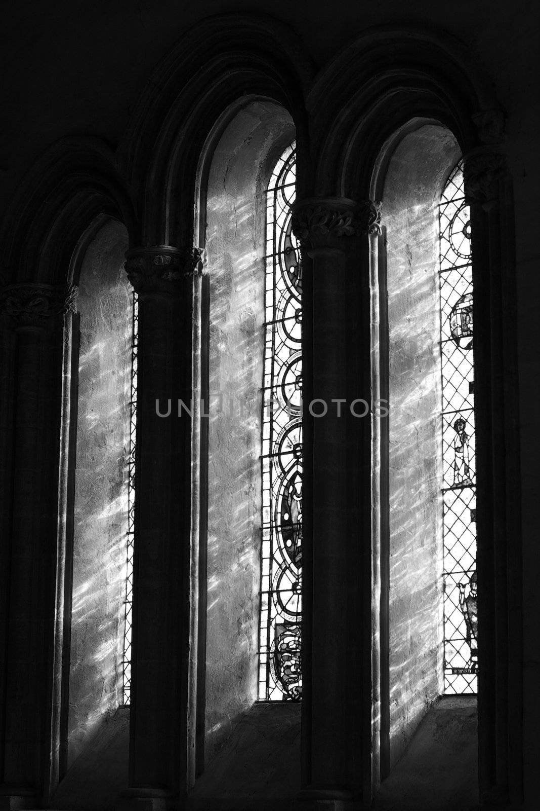  Window in Chetwode Parish Church (former Abbey) in Buckinghamshire, England