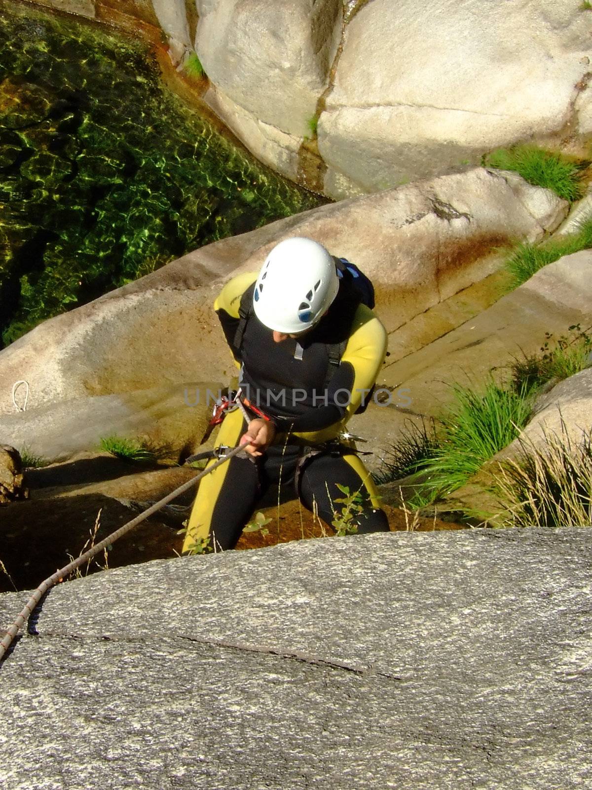 Men desdending waterfall