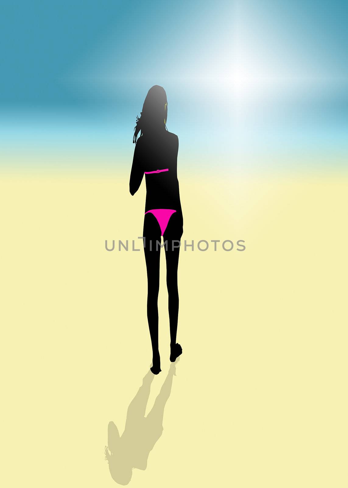 woman on beach