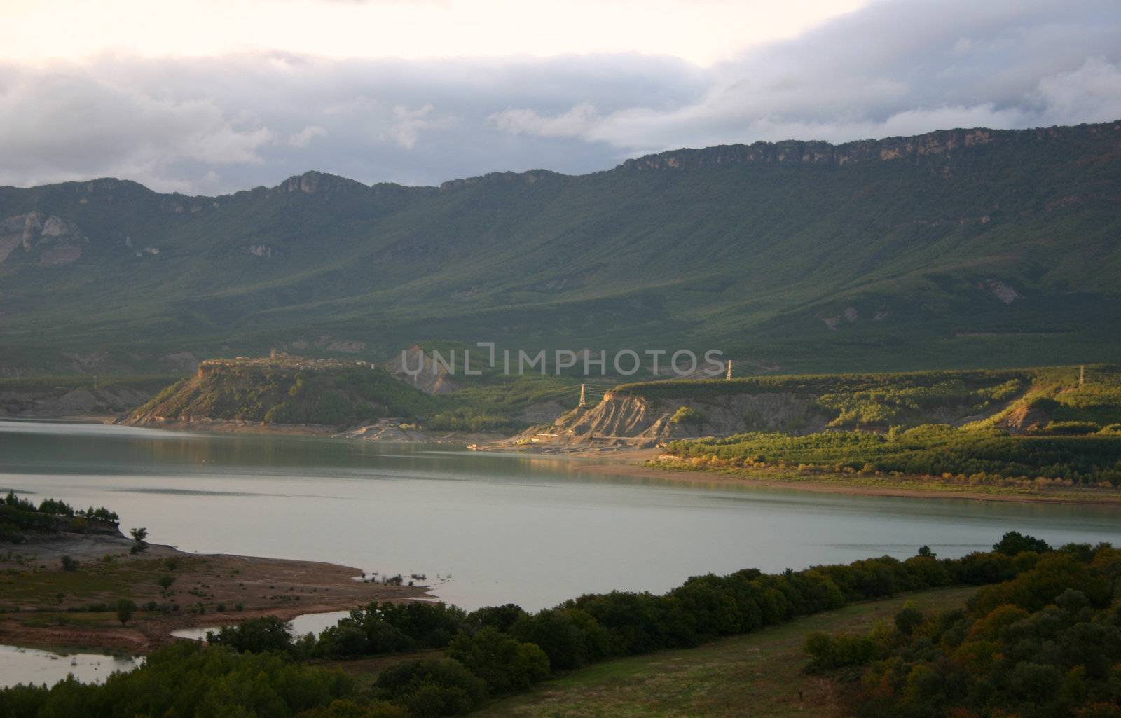 embalse de Yesa in Aragon, Spain, the planned enlargement of the reservoir is a big political and enviromental issue in the region