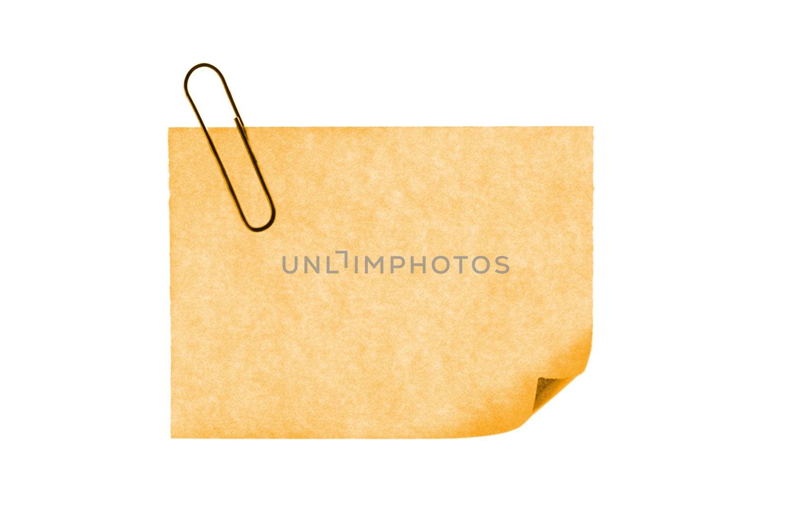 isolated blank postit paper on withe background by Trebuchet