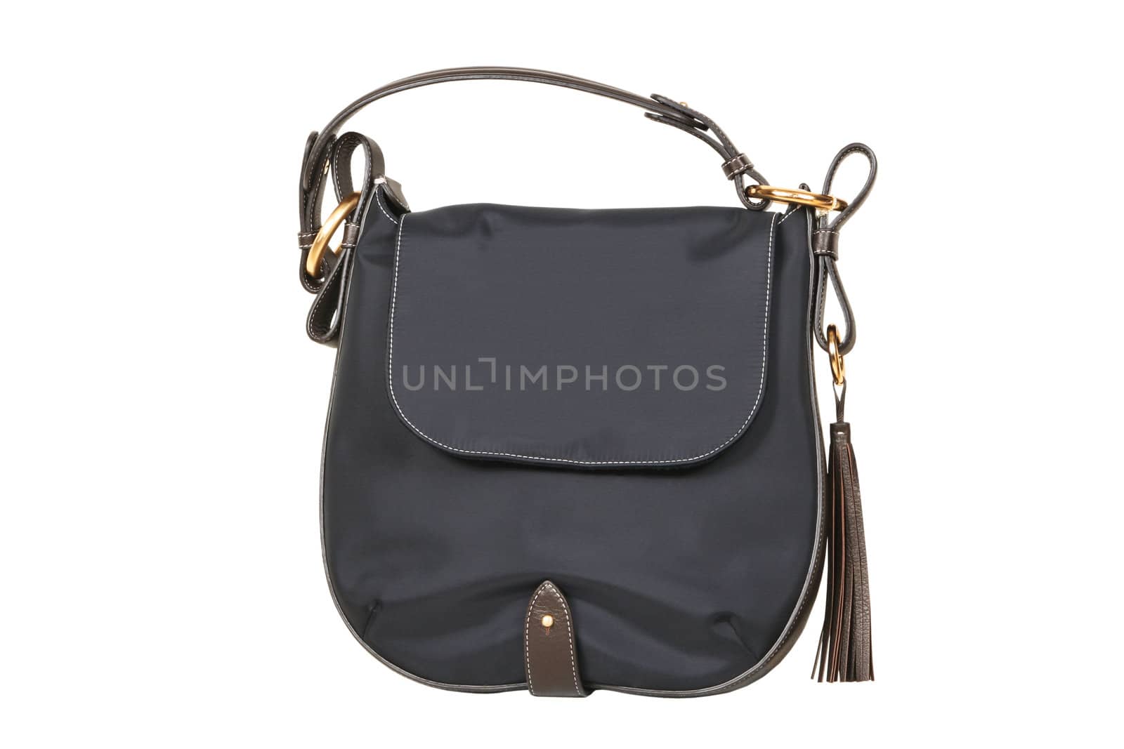 Black female bag on a white background