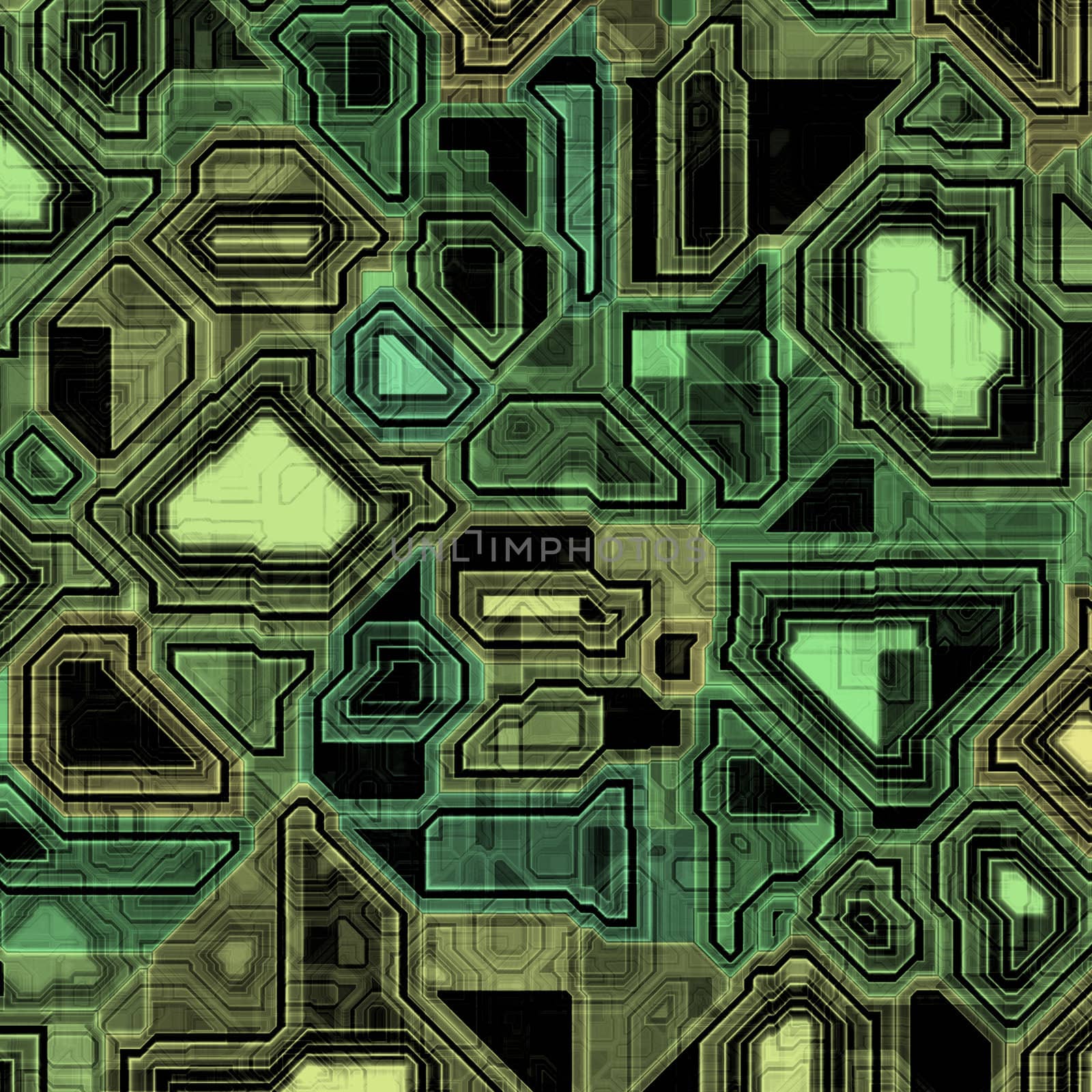 A high-tech circuit board background.  It tiles seamlessly, when setting it as a pattern.