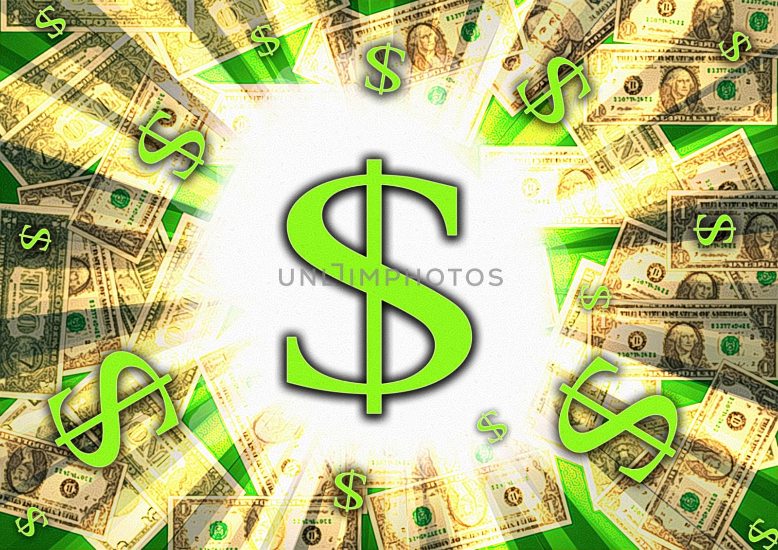 abstract creative symbolic image of the proper use of money