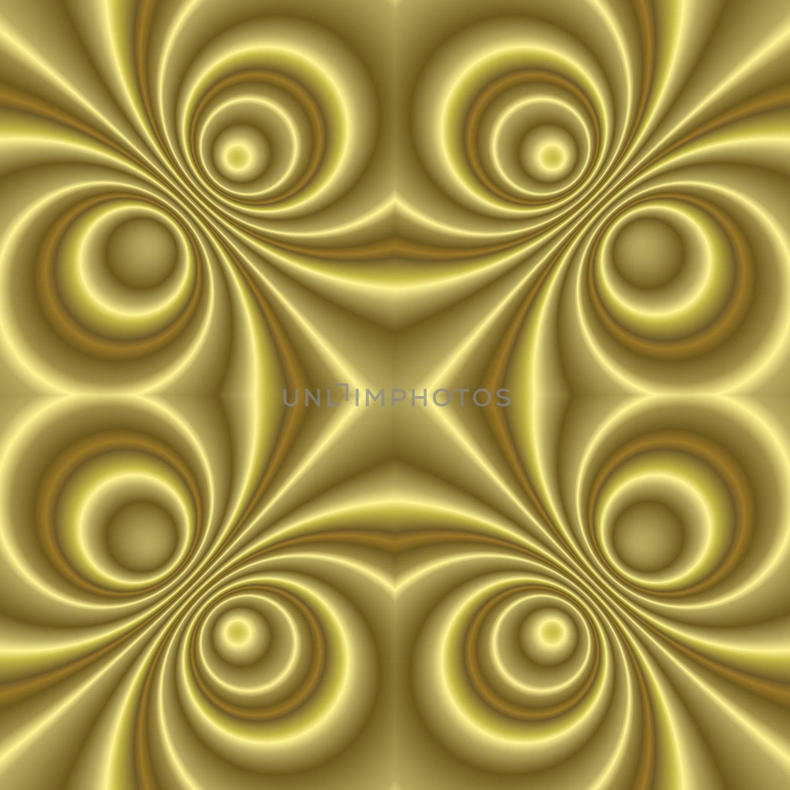 seamless tillable golden retro background with swirls, disco style