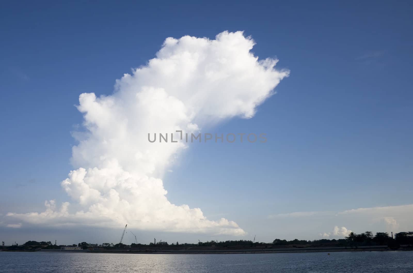 Blue sky with nice cloud.