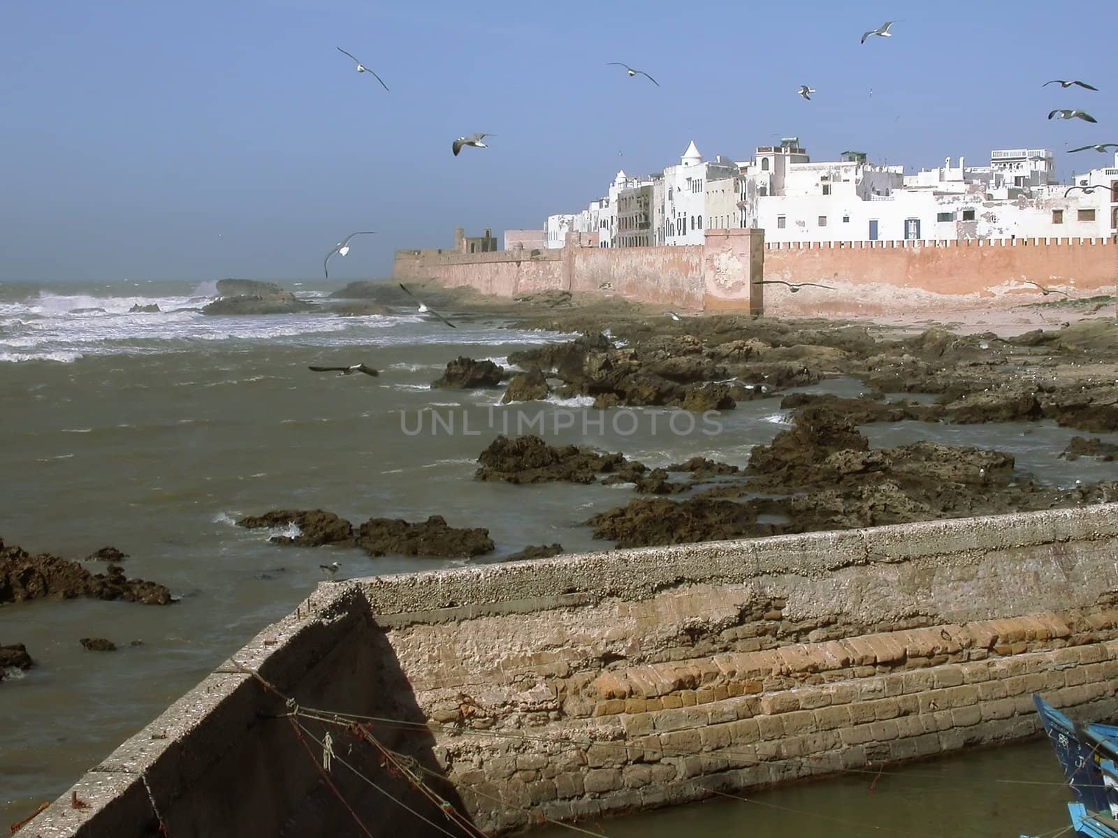 a ancient village is set on a beautiful coastline of Morocco