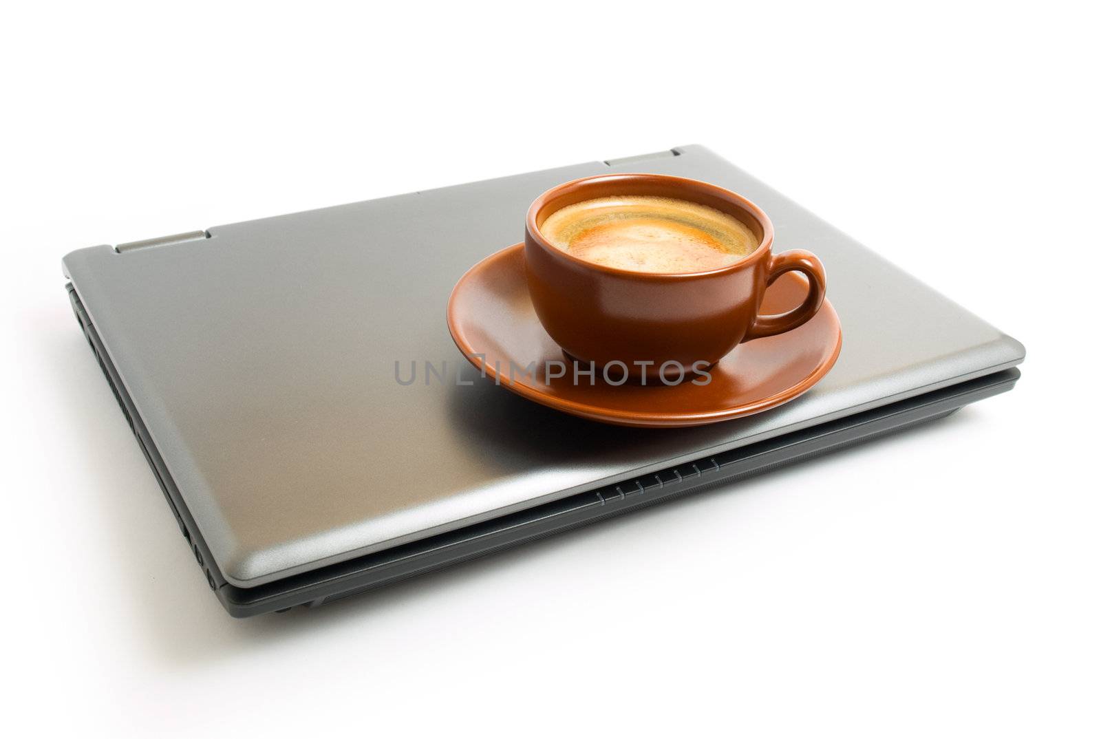 Coffee cup & laptop by Bedolaga