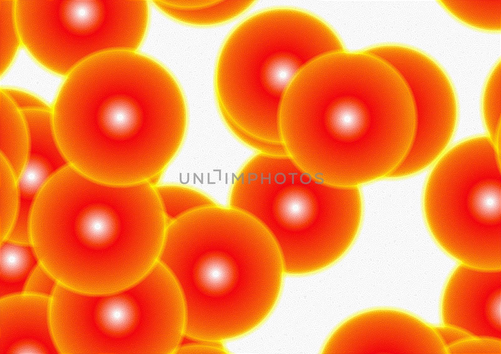 abstract creative symbolic image transparent red caviar 