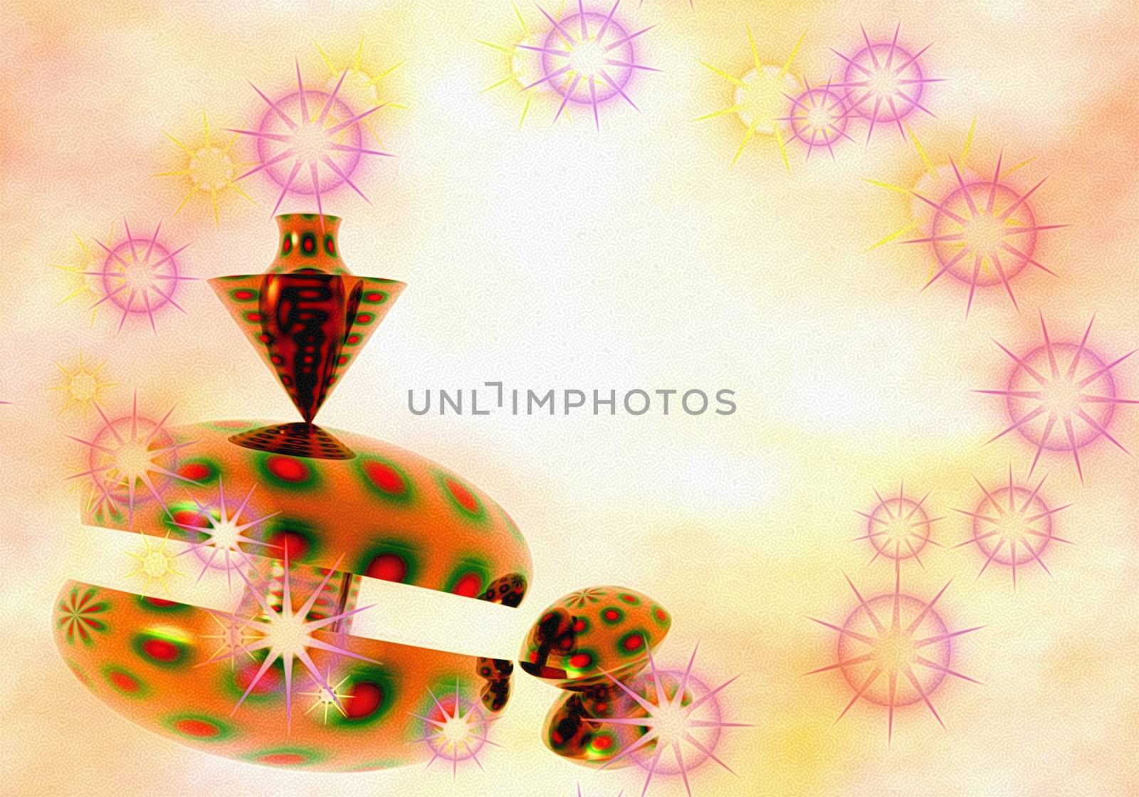 abstract creative symbolic image a variety of children's toys