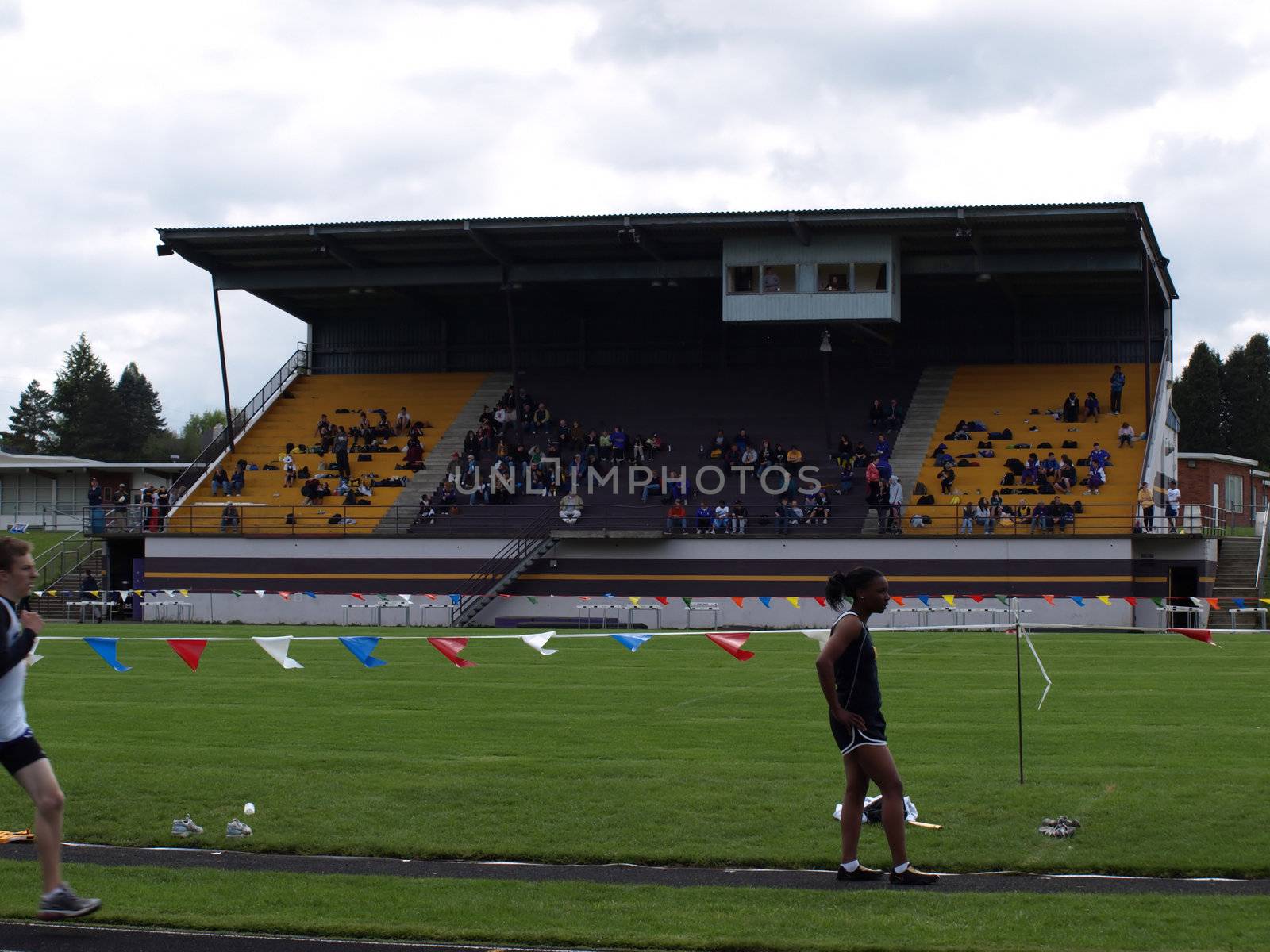 Grandstand at Columbia River High, Vancouver WA by RGebbiePhoto