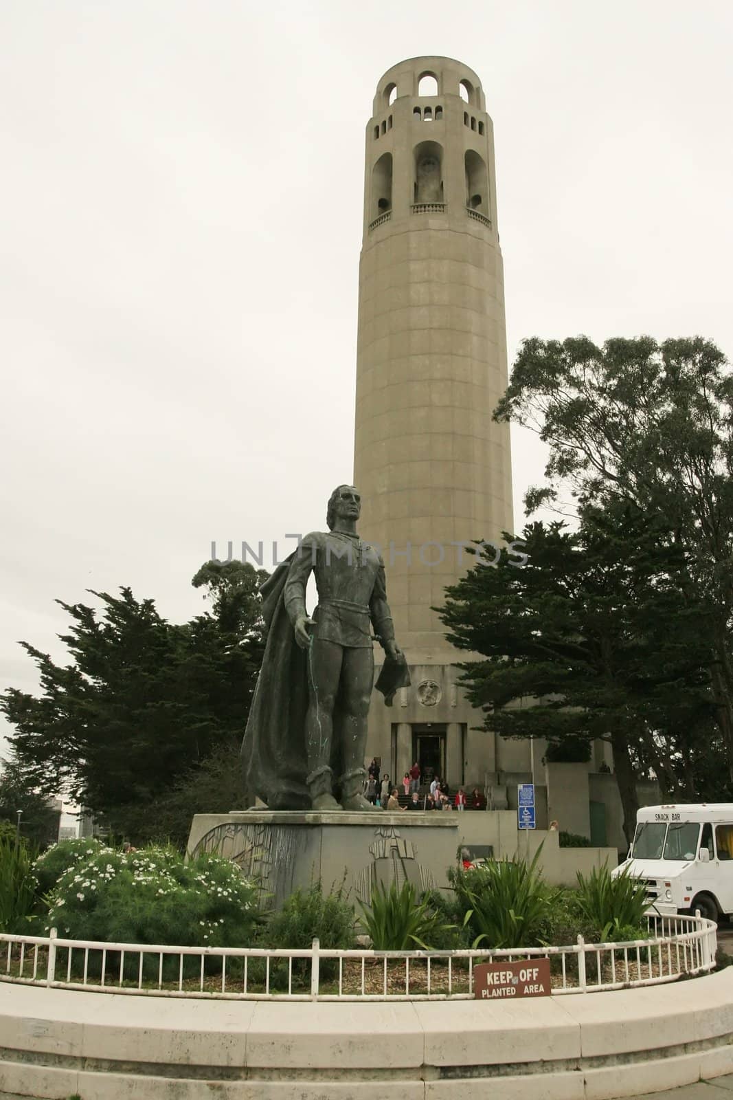 Coit Tower,  Famous Landmark in San Francisco, California