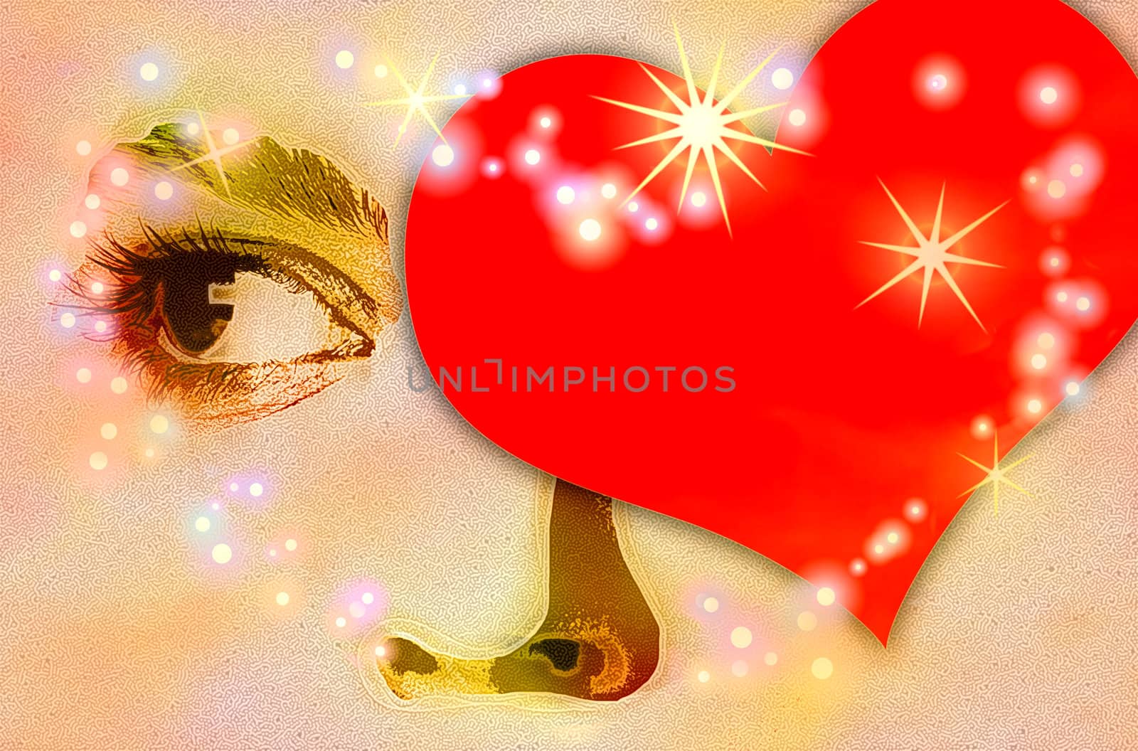 abstract creative symbolic image of foreboding fairy love 