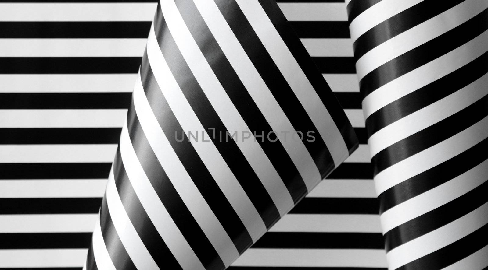 black and white stripes, some at an angle, some horizontal
