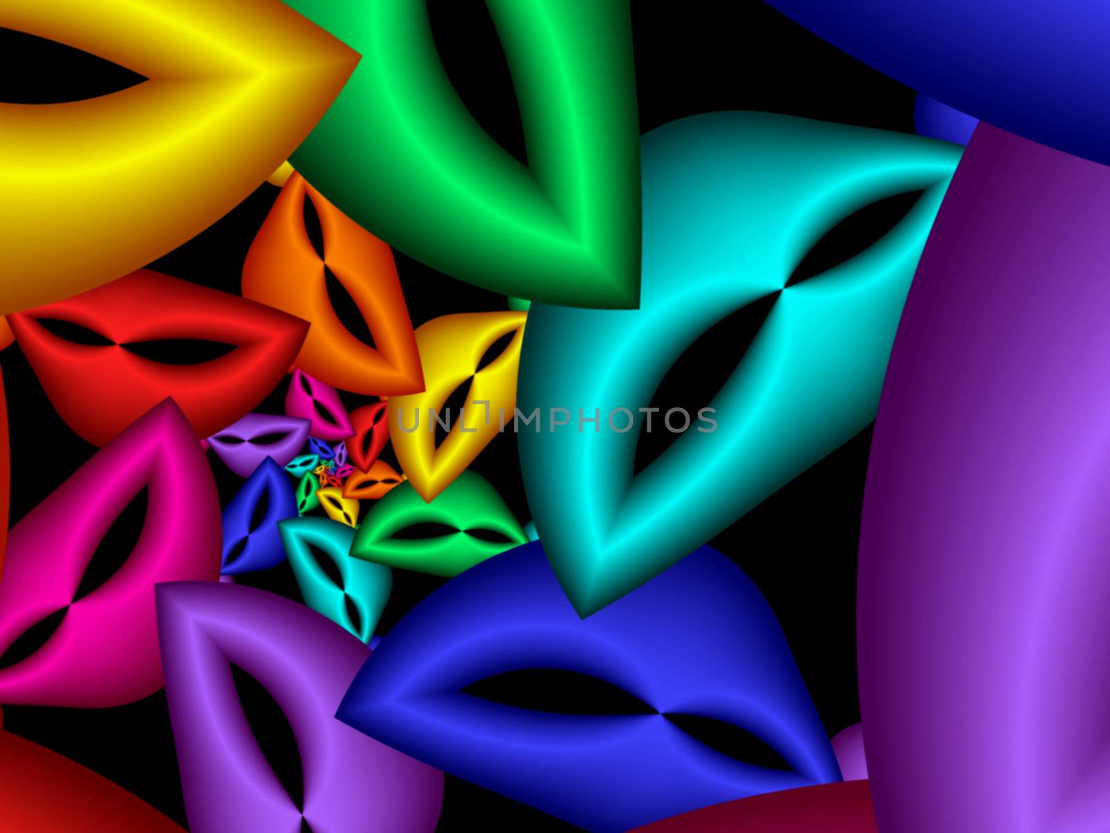 colorful background of fractal lips