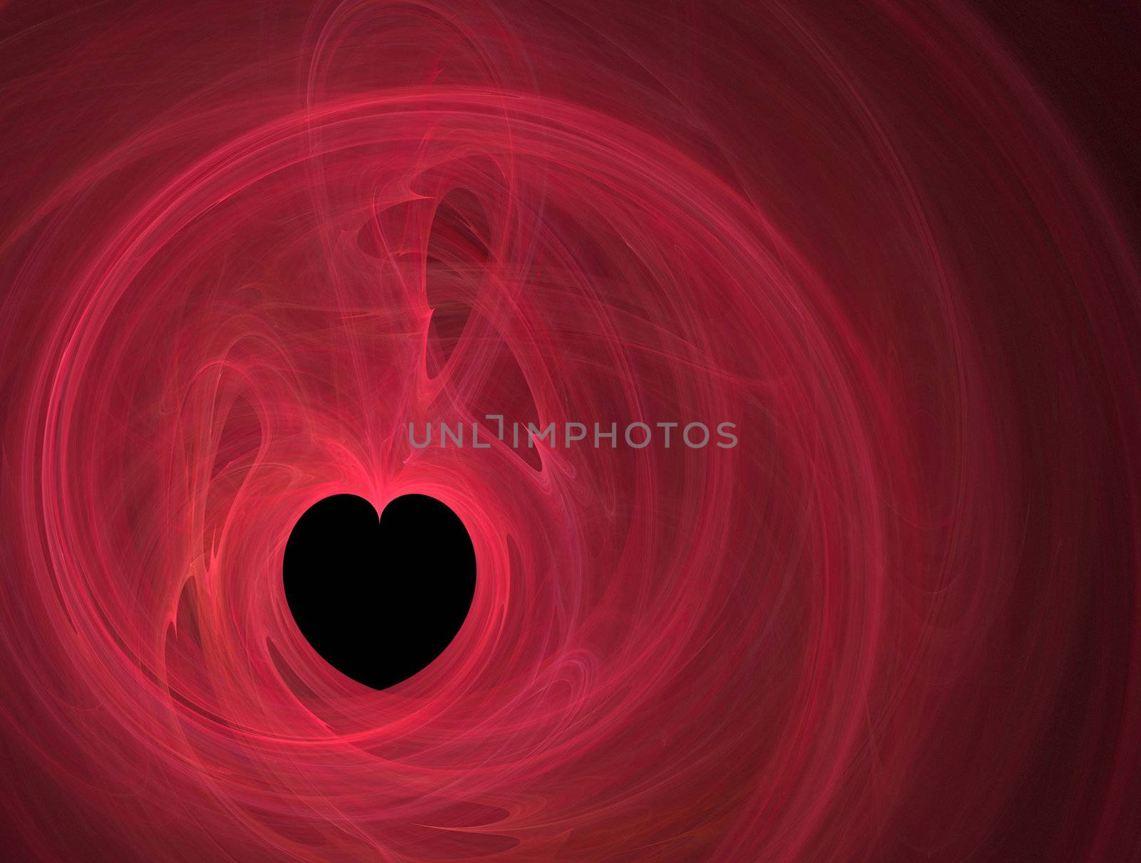 smooth red fractal heart