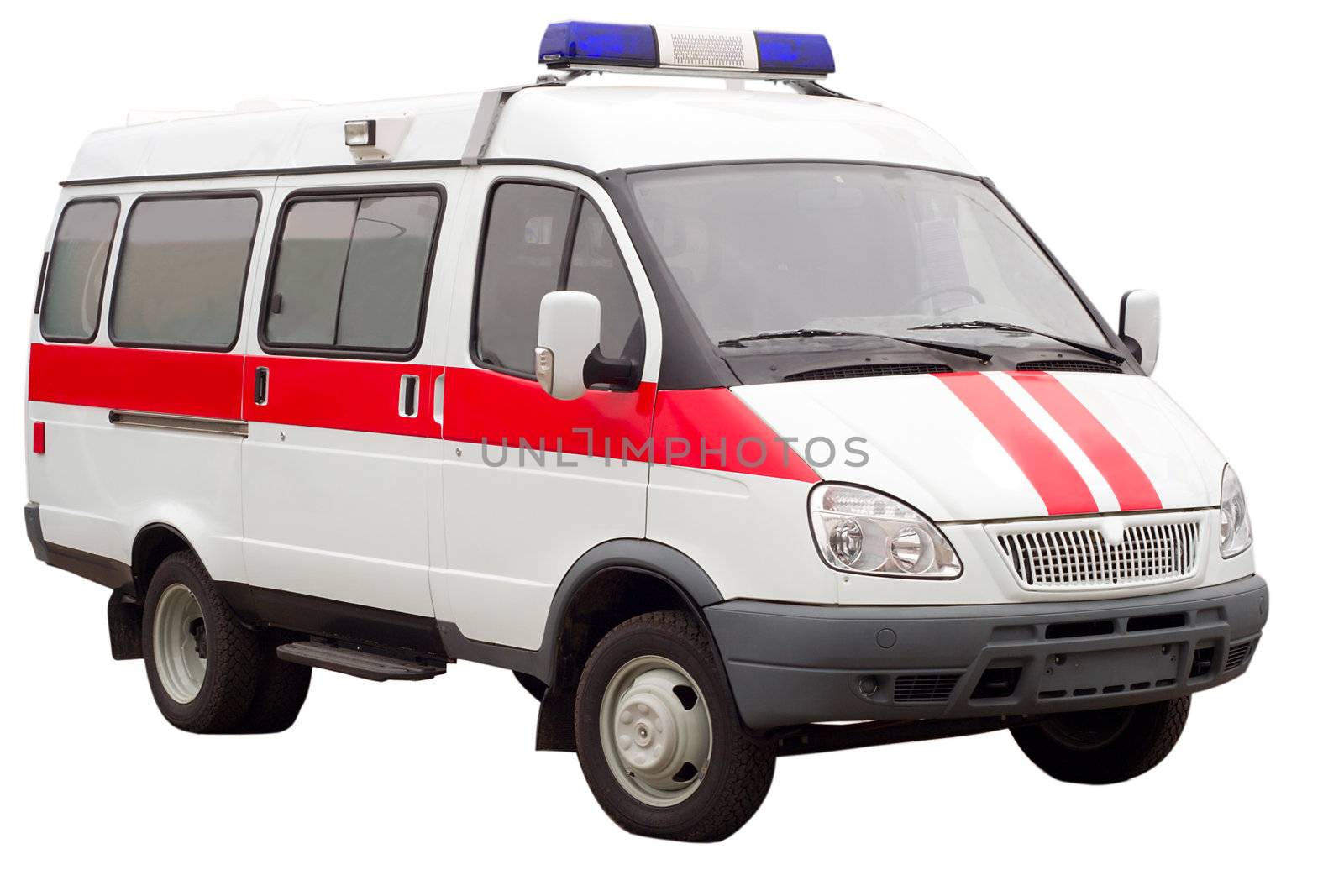 ambulance car, isolated on white