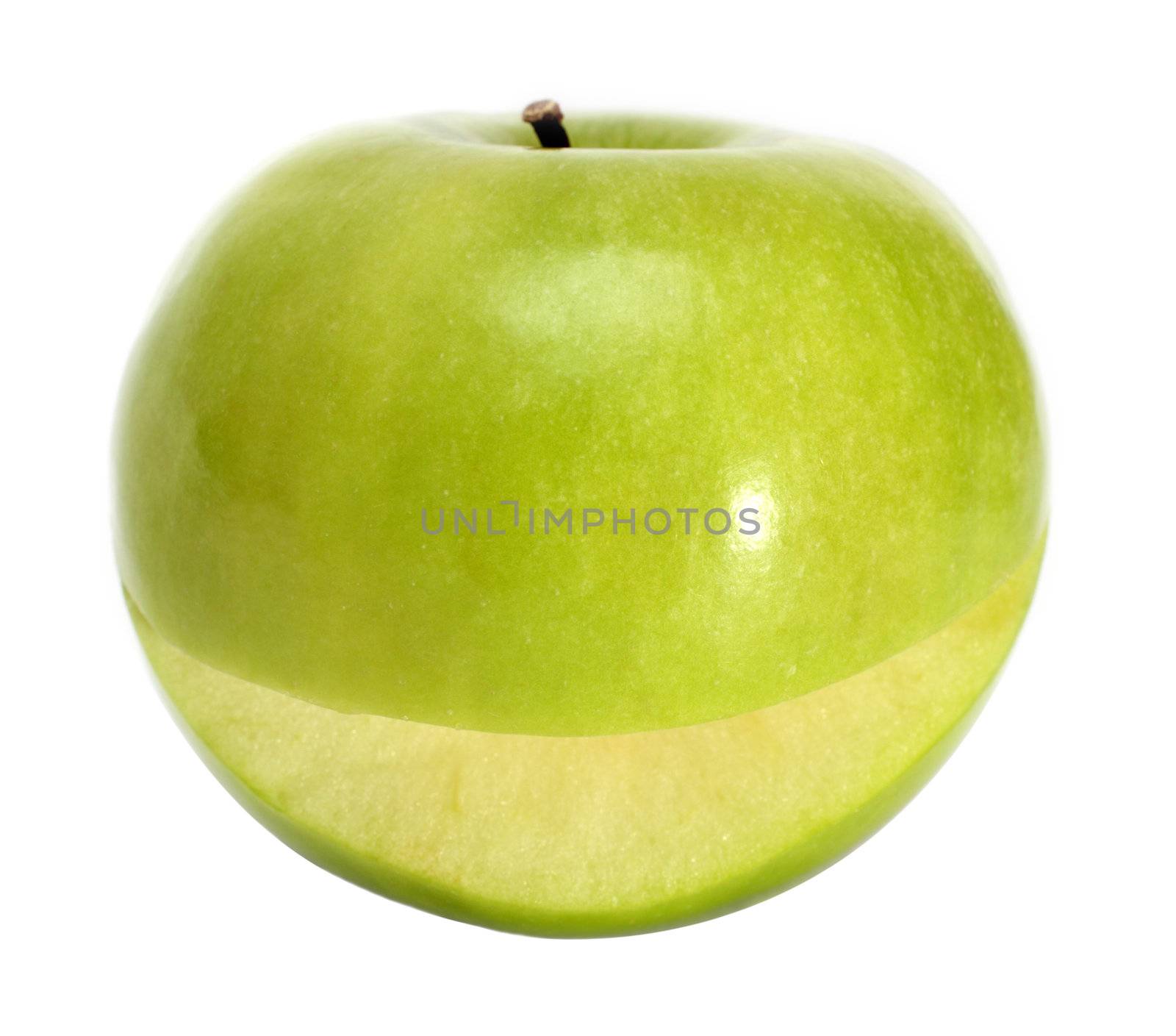 smiling apple fruit isolated on white