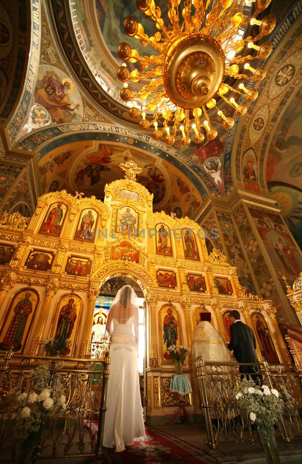 Before the wedding ceremony - inside church