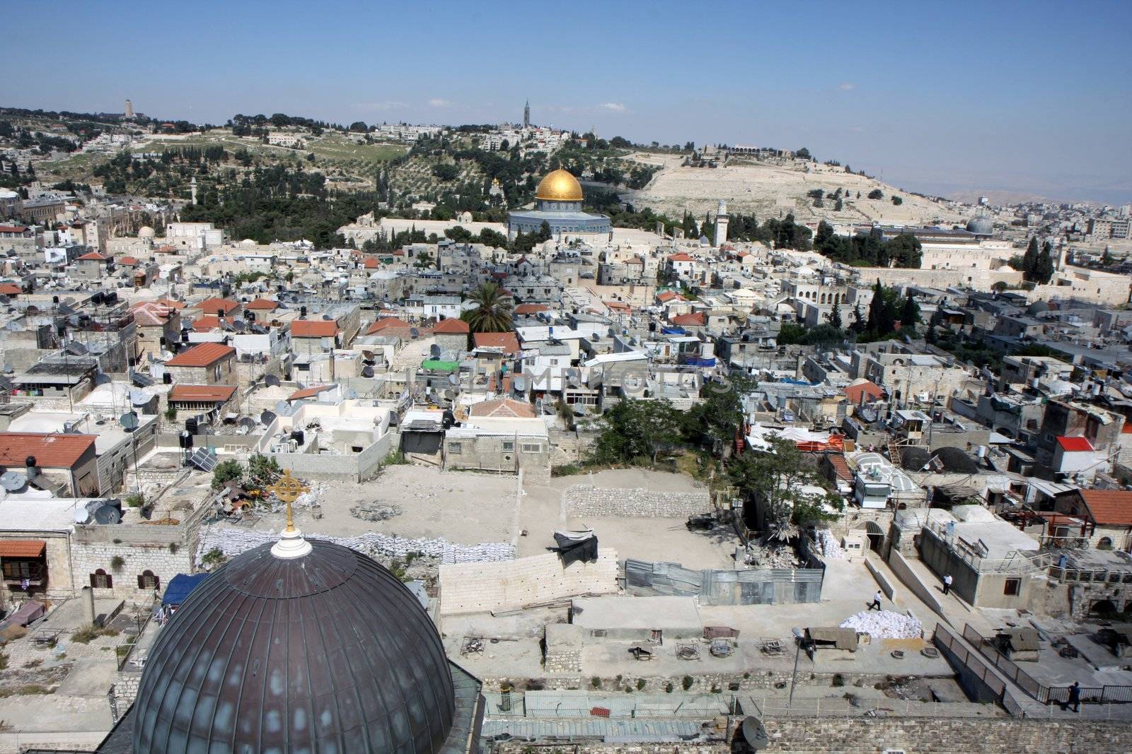 Olive mountain in old city Jerusalem