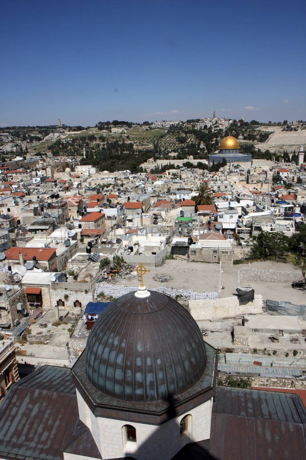 View to the old city of Jerusalem