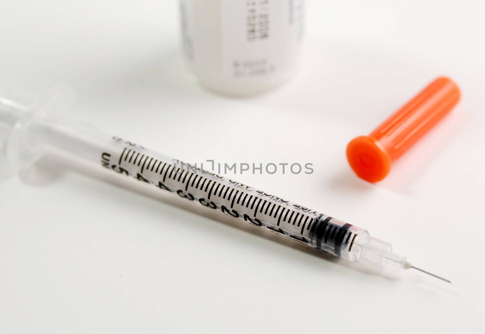 Syringe and insulin by Geoarts