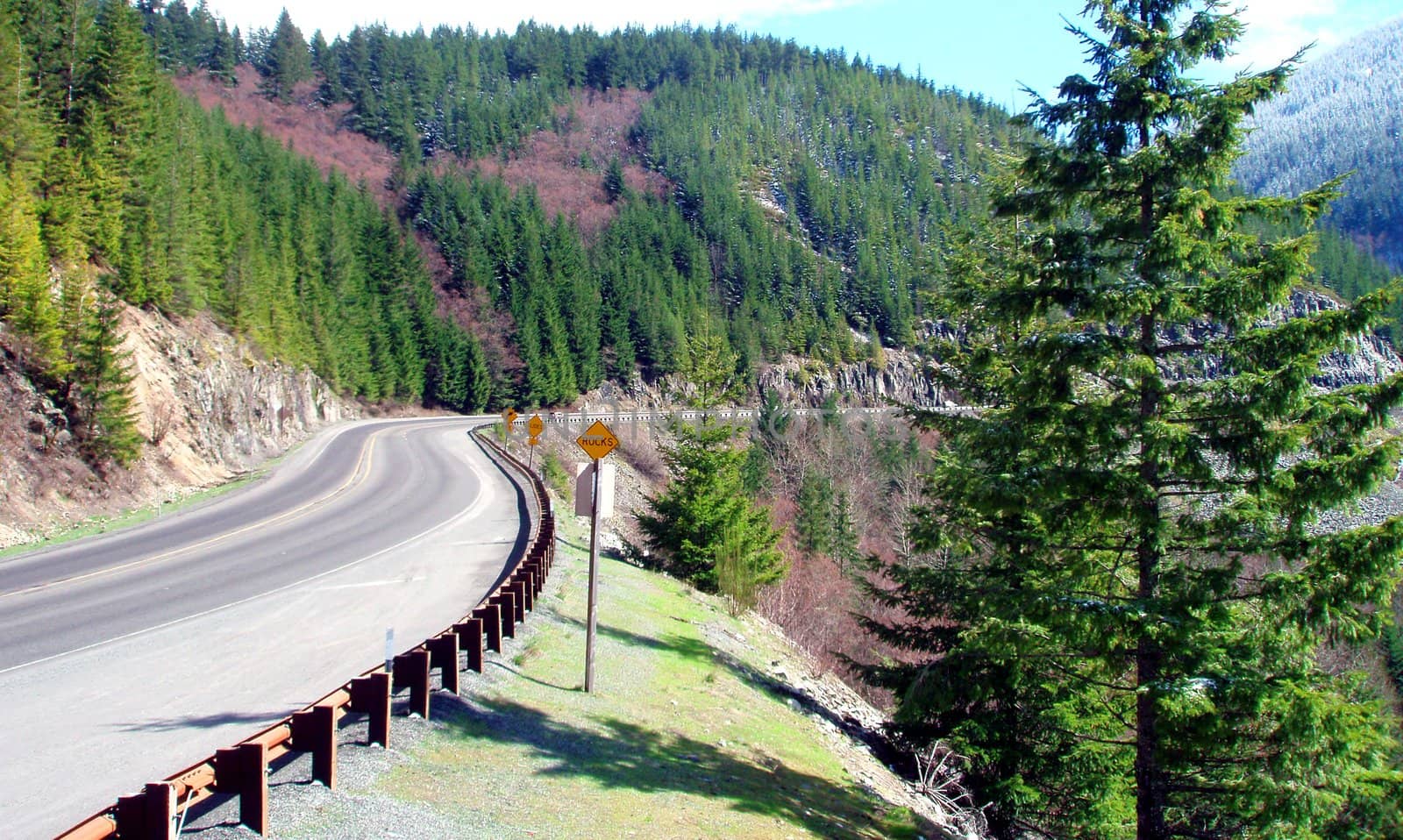 A mountain road in Oregon.