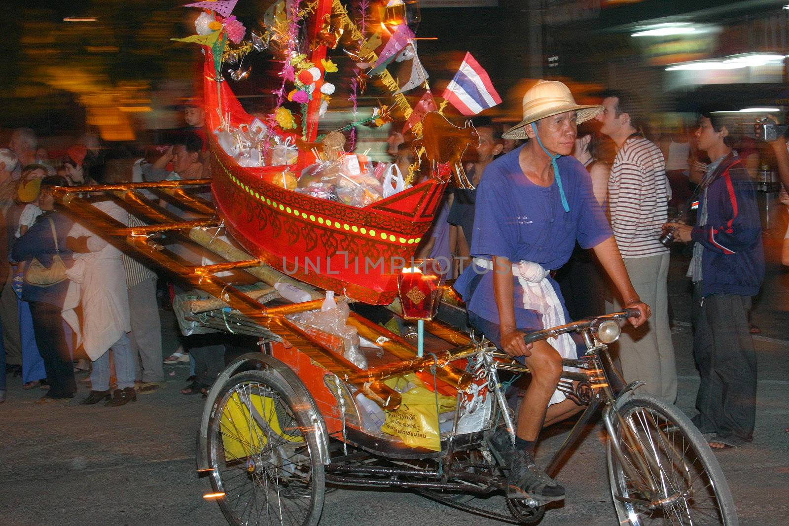 Parade in the honour of the festival of Loy Krathong, Chiang Mai, Thailand