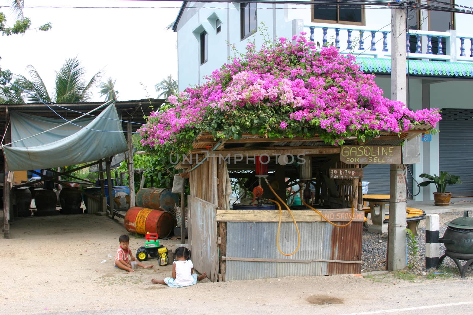 A gasstation on the island of Ko PhaNgan, thailand