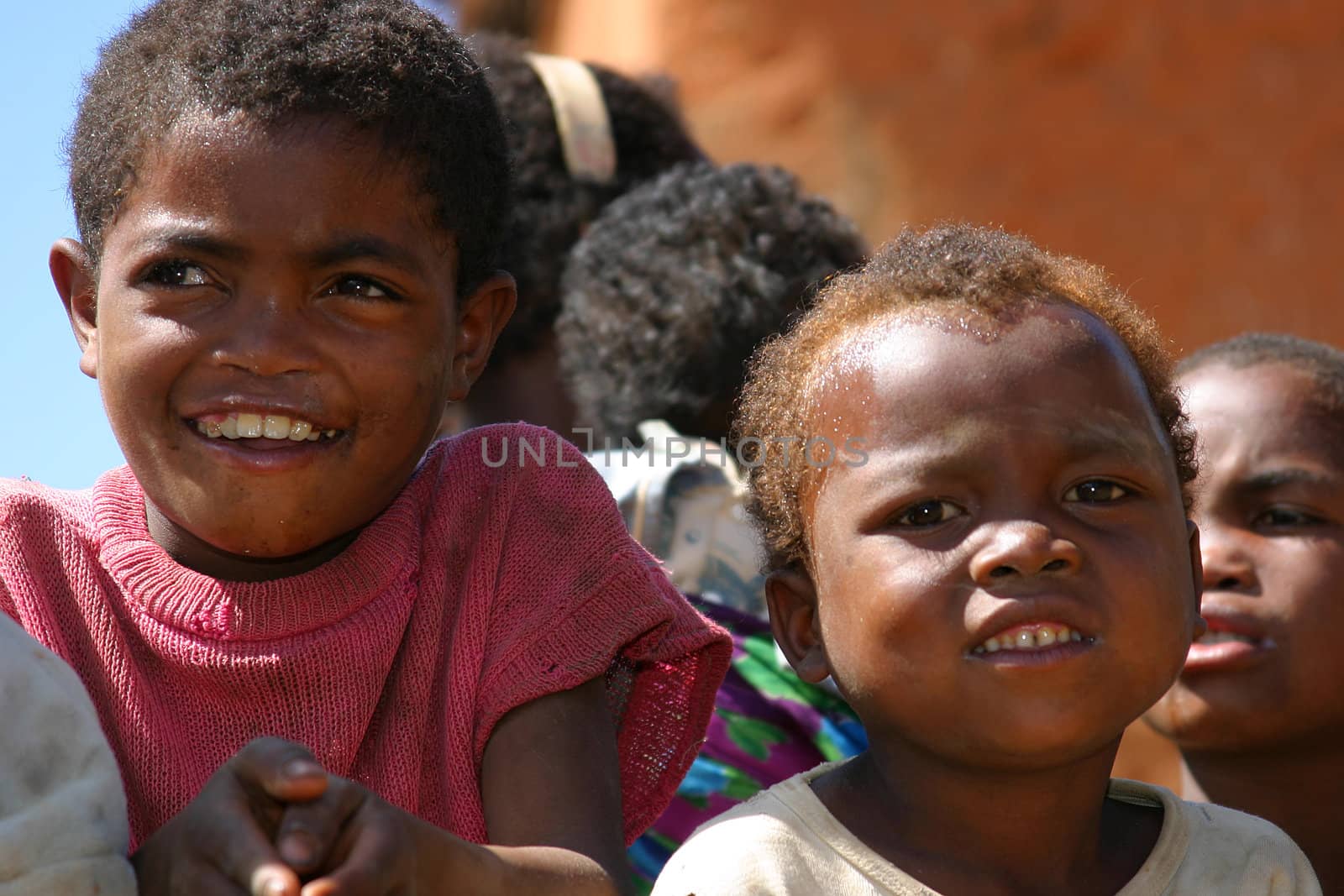 Curious young kids in Madagascar